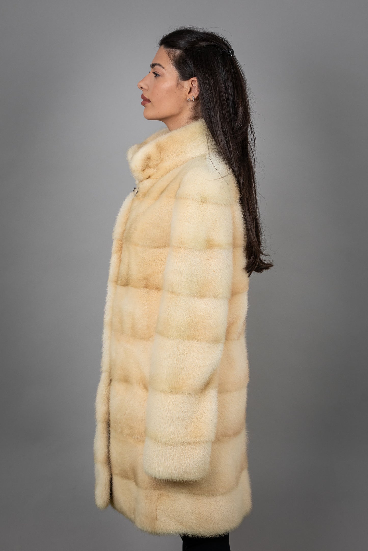 Beige Mink Fur Coat