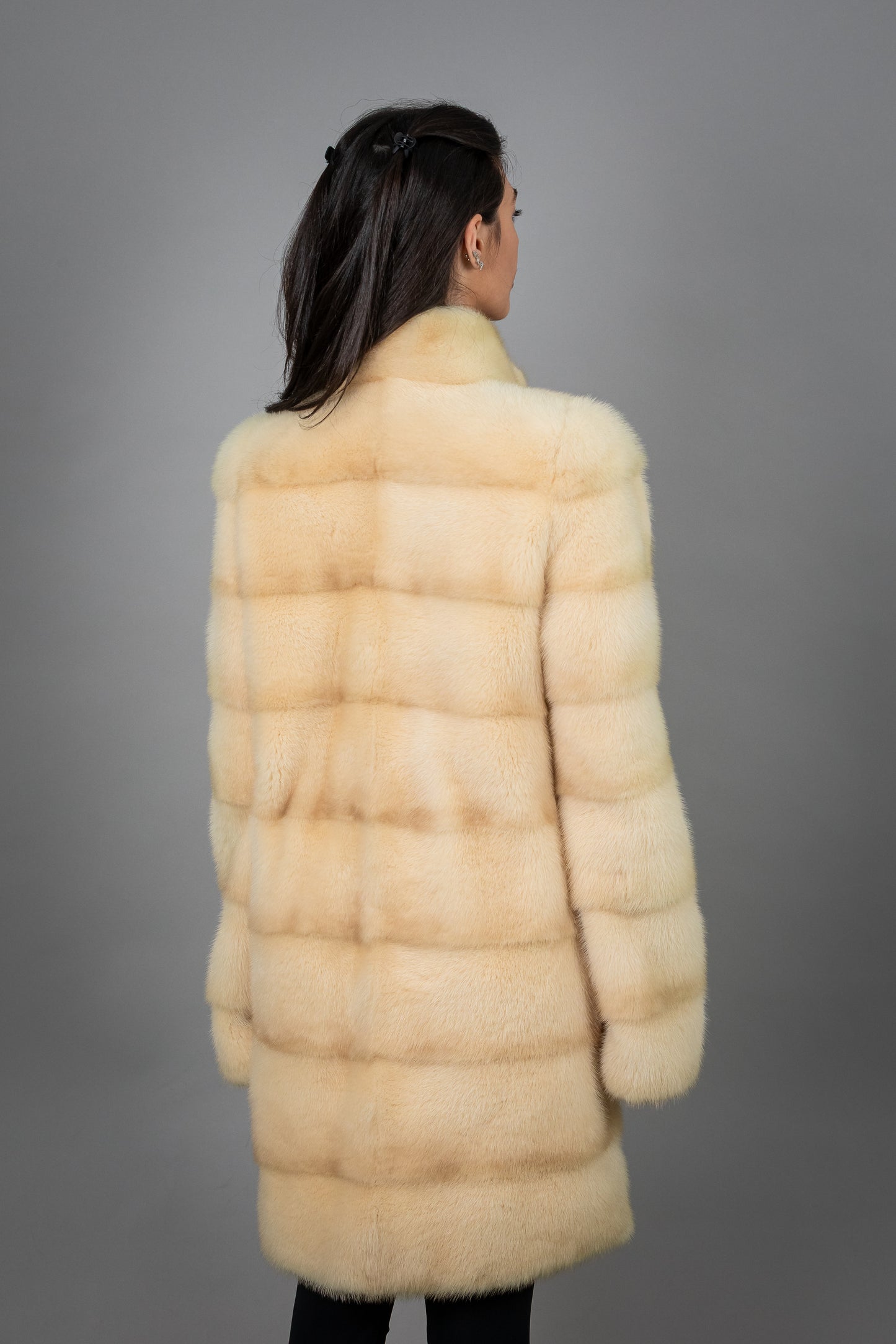 Beige Mink Fur Coat