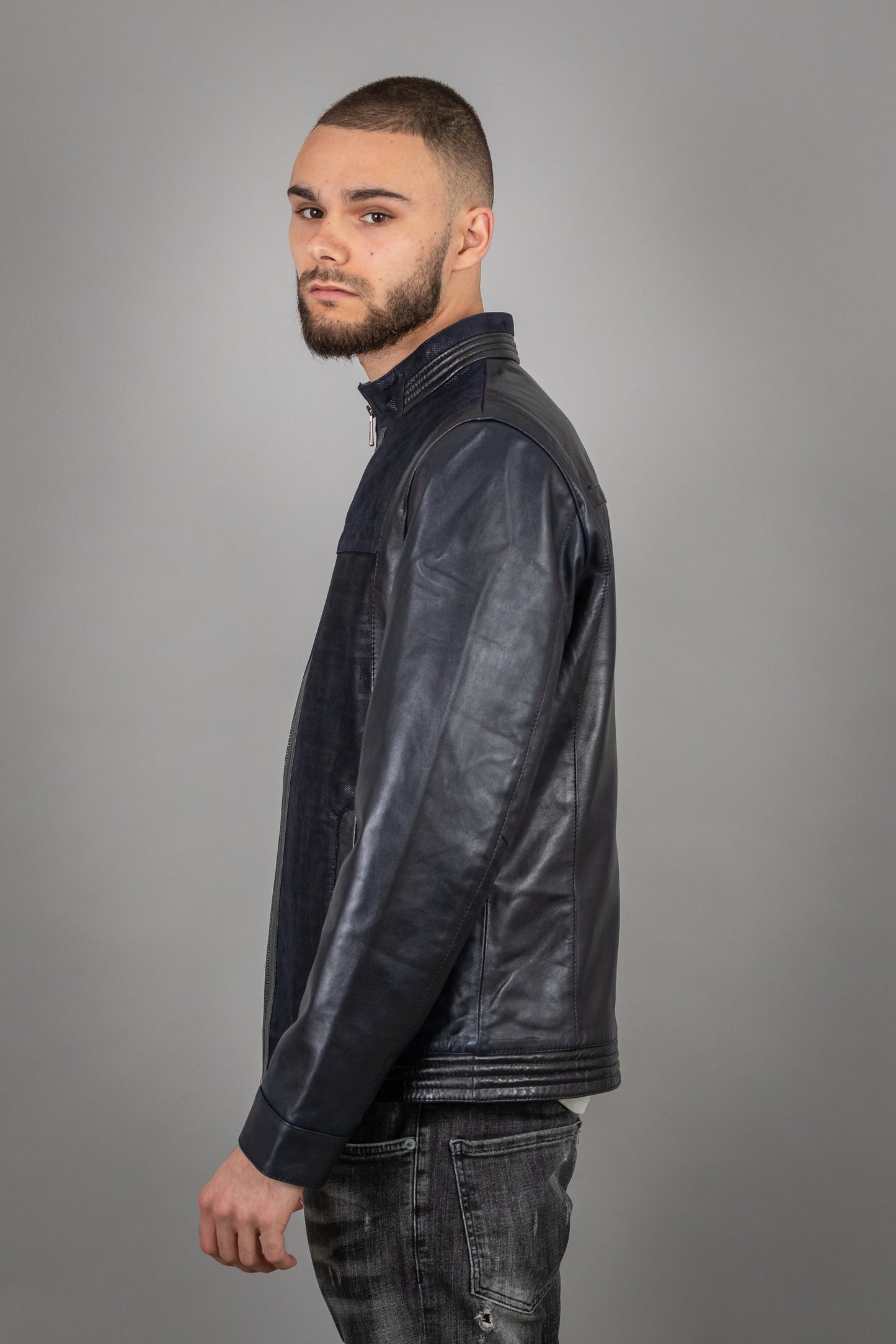 Lamb Pressed Leather Jacket