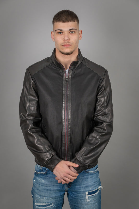 Lamb Pressed Leather & Lamb Smooth Leather Jacket