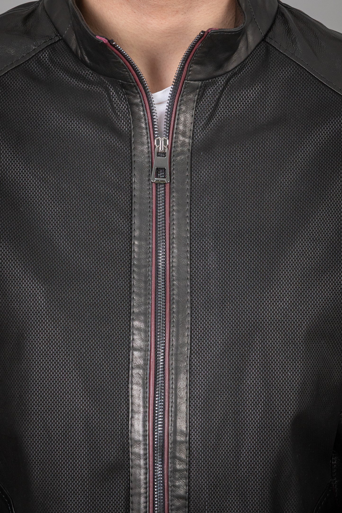 Lamb Pressed Leather & Lamb Smooth Leather Jacket
