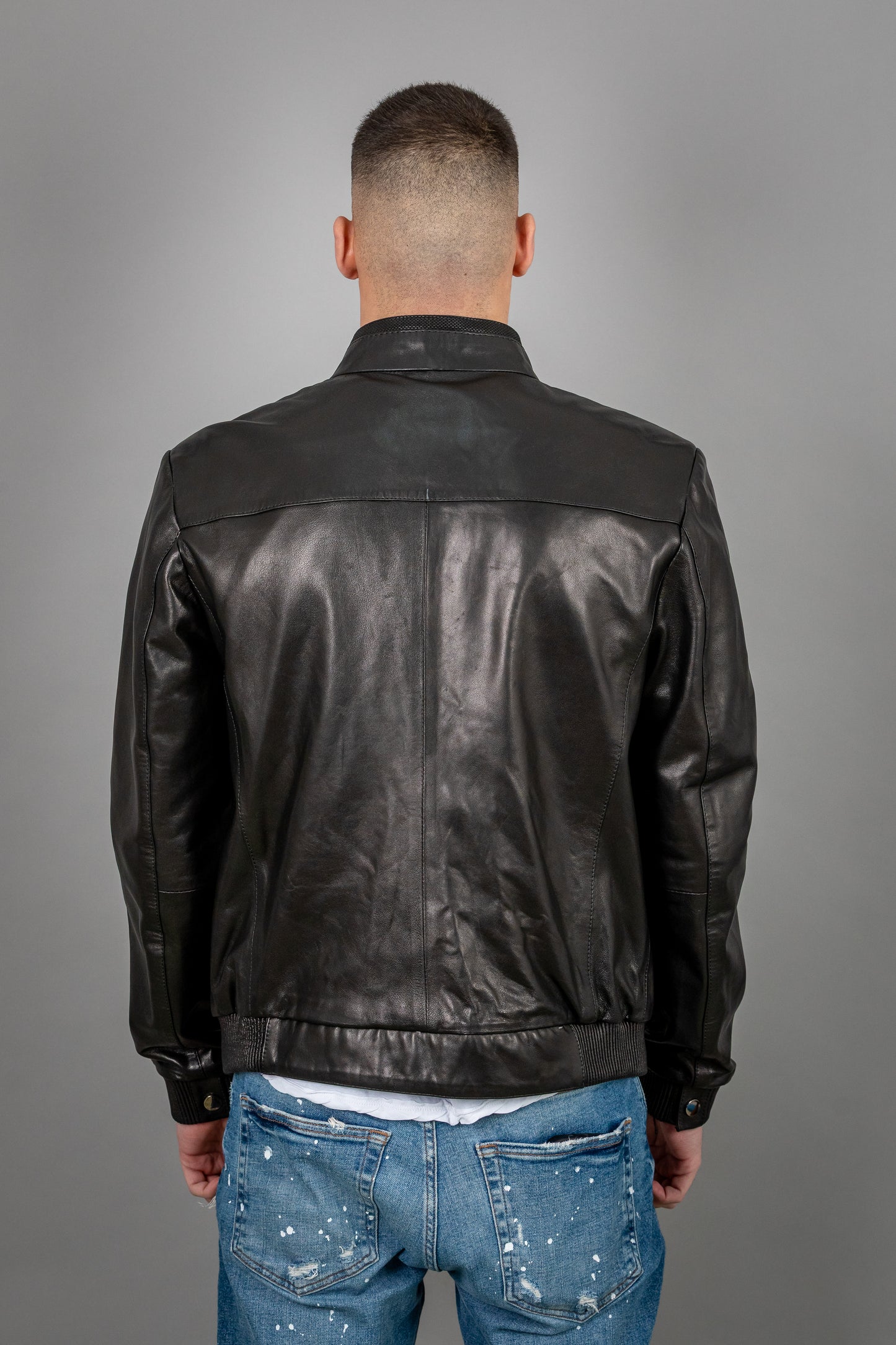 Lamb Pressed Leather & Lamb Smooth Leather Jacket