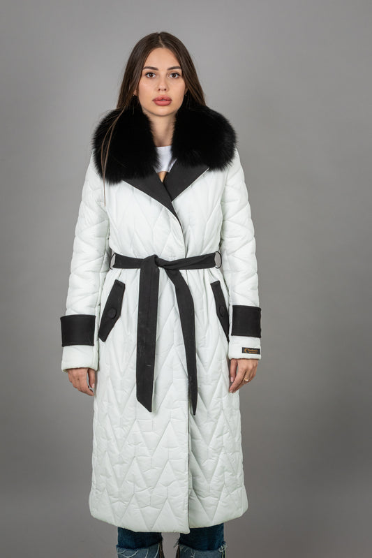 Long Puffer Jacket With Fox