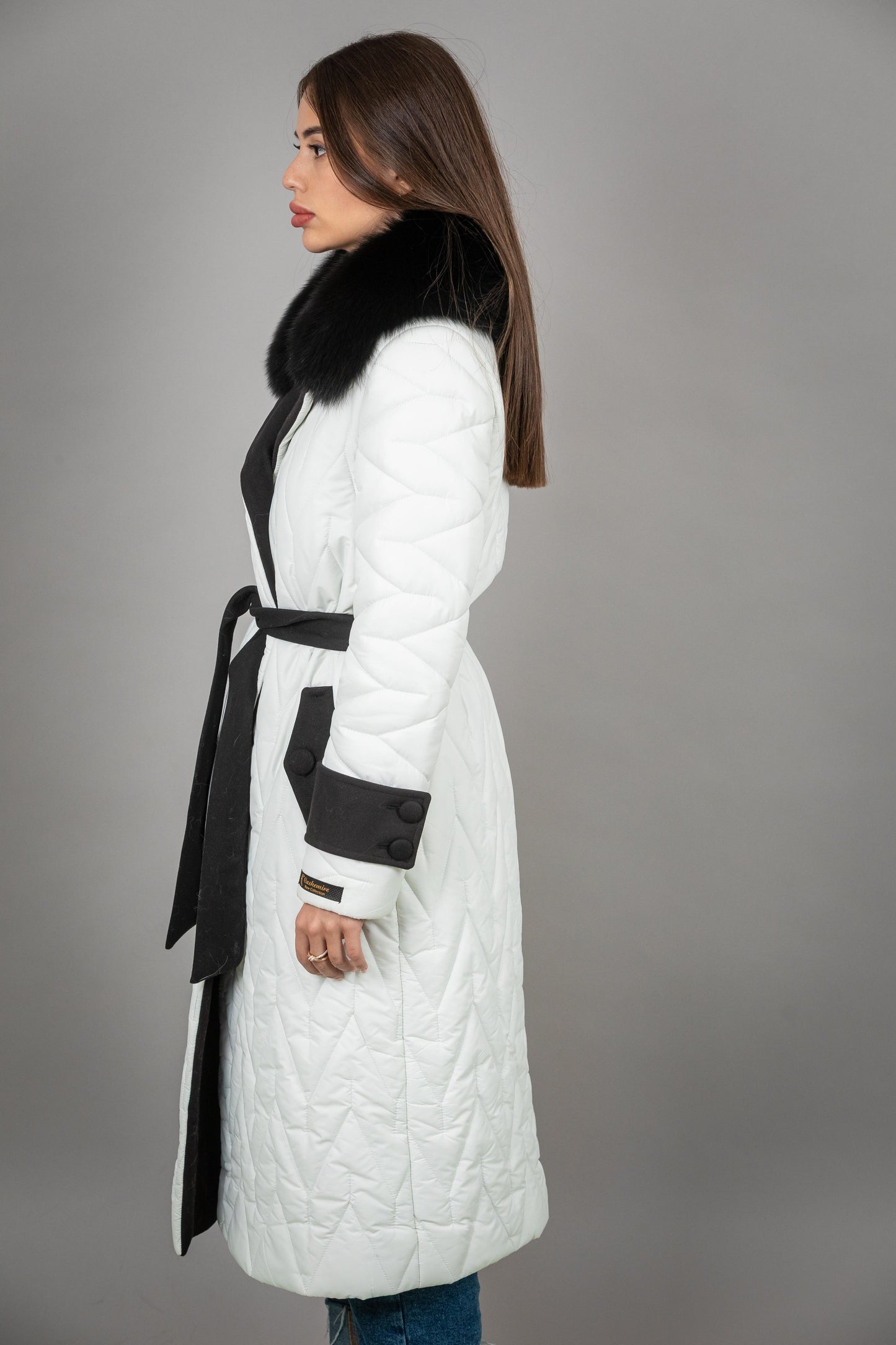 Long Puffer Jacket With Fox
