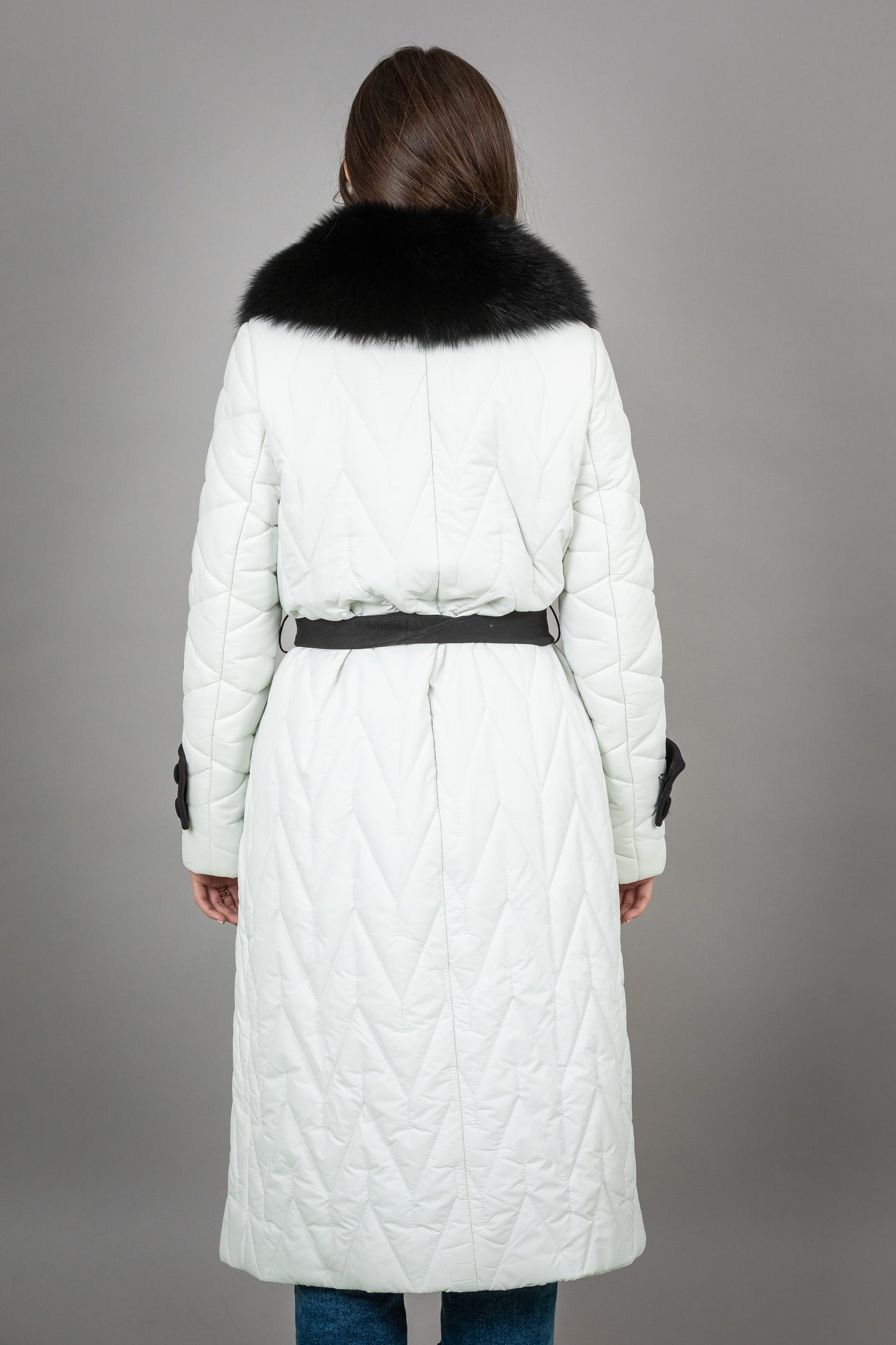 Long Puffer Jacket With Fox