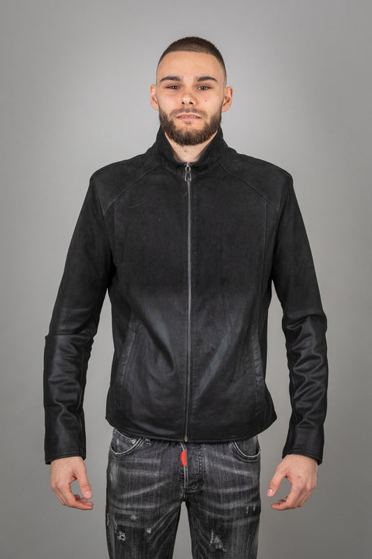 Faded Suede (Velour) Lamb Leather Jacket