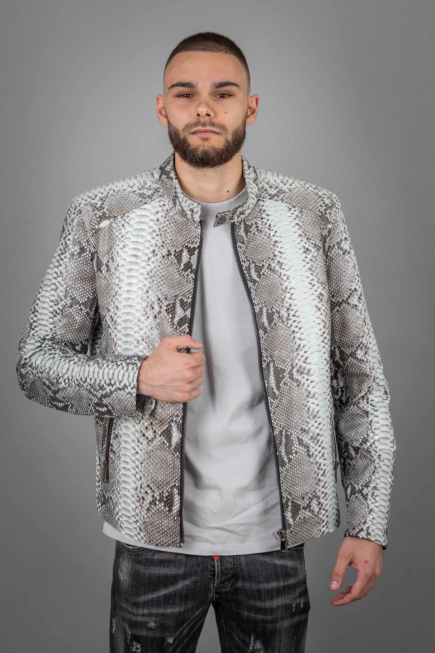 Python Leather Jacket