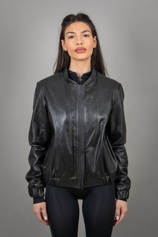 Lamb Leather Bomber Jacket
