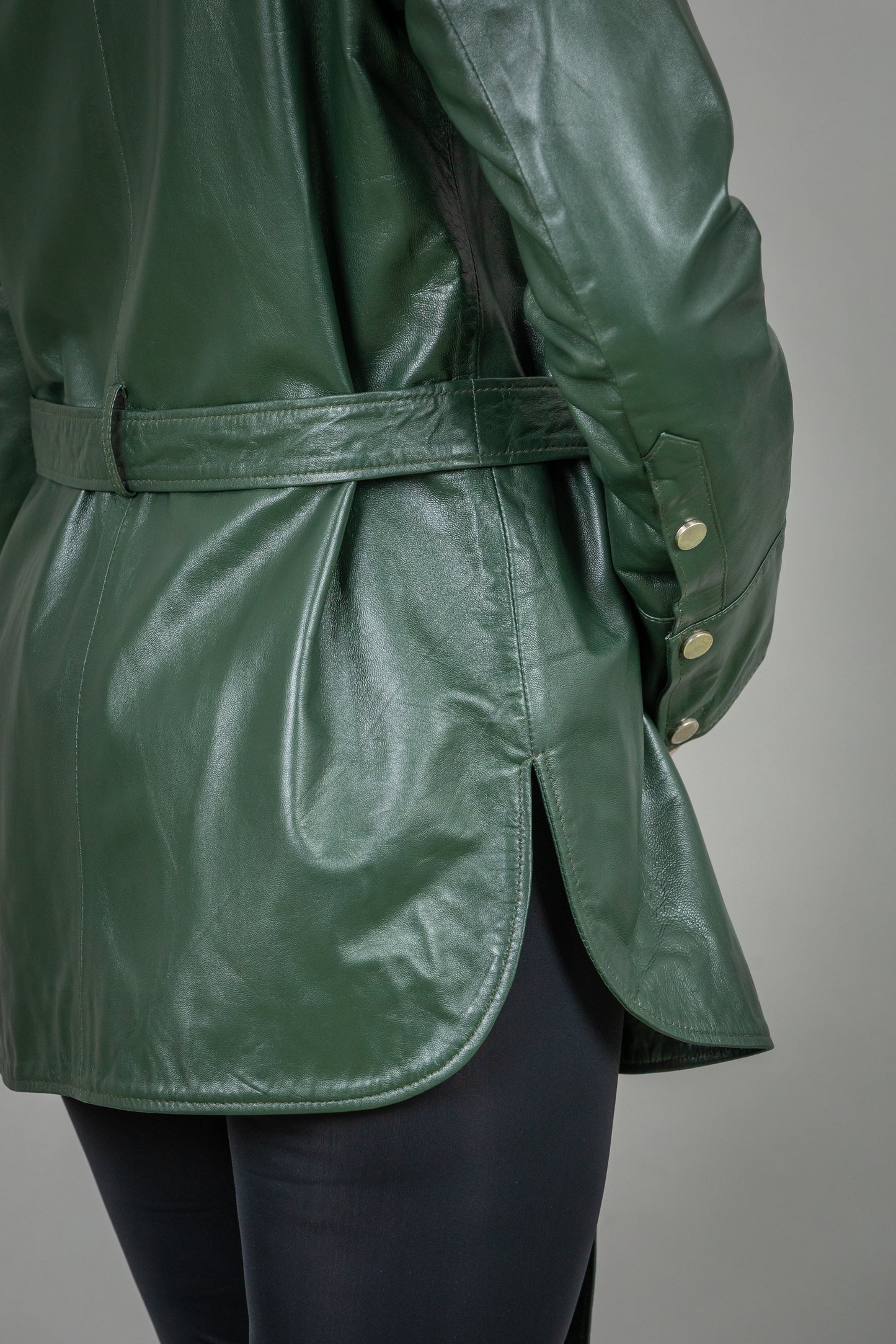 Lamb Leather Shirt Jacket