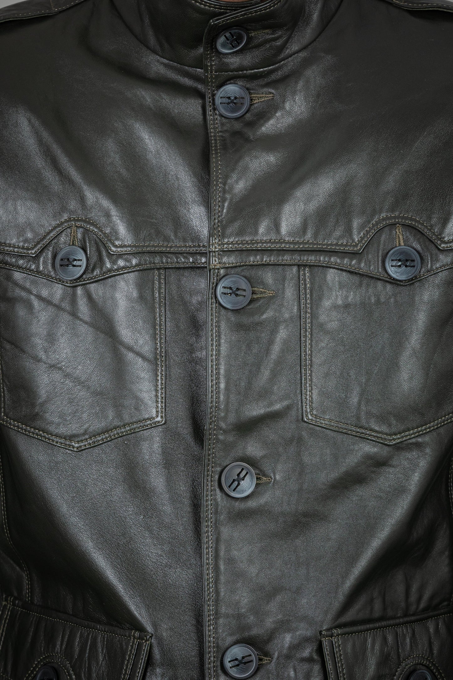 Brown Calf Leather Jacket