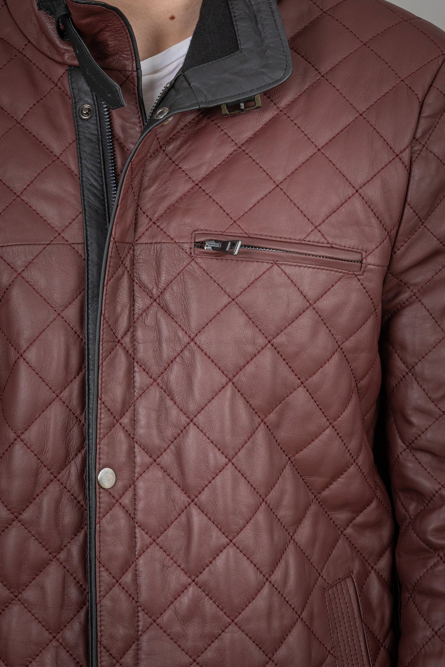 Lamb Burgundy Leather Jacket