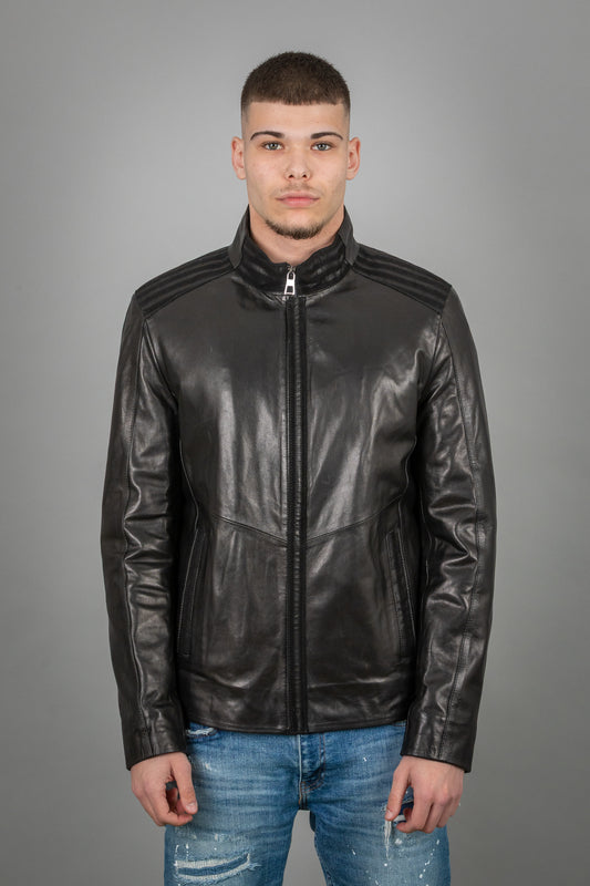 Calf Leather Jacket With Suede Elements
