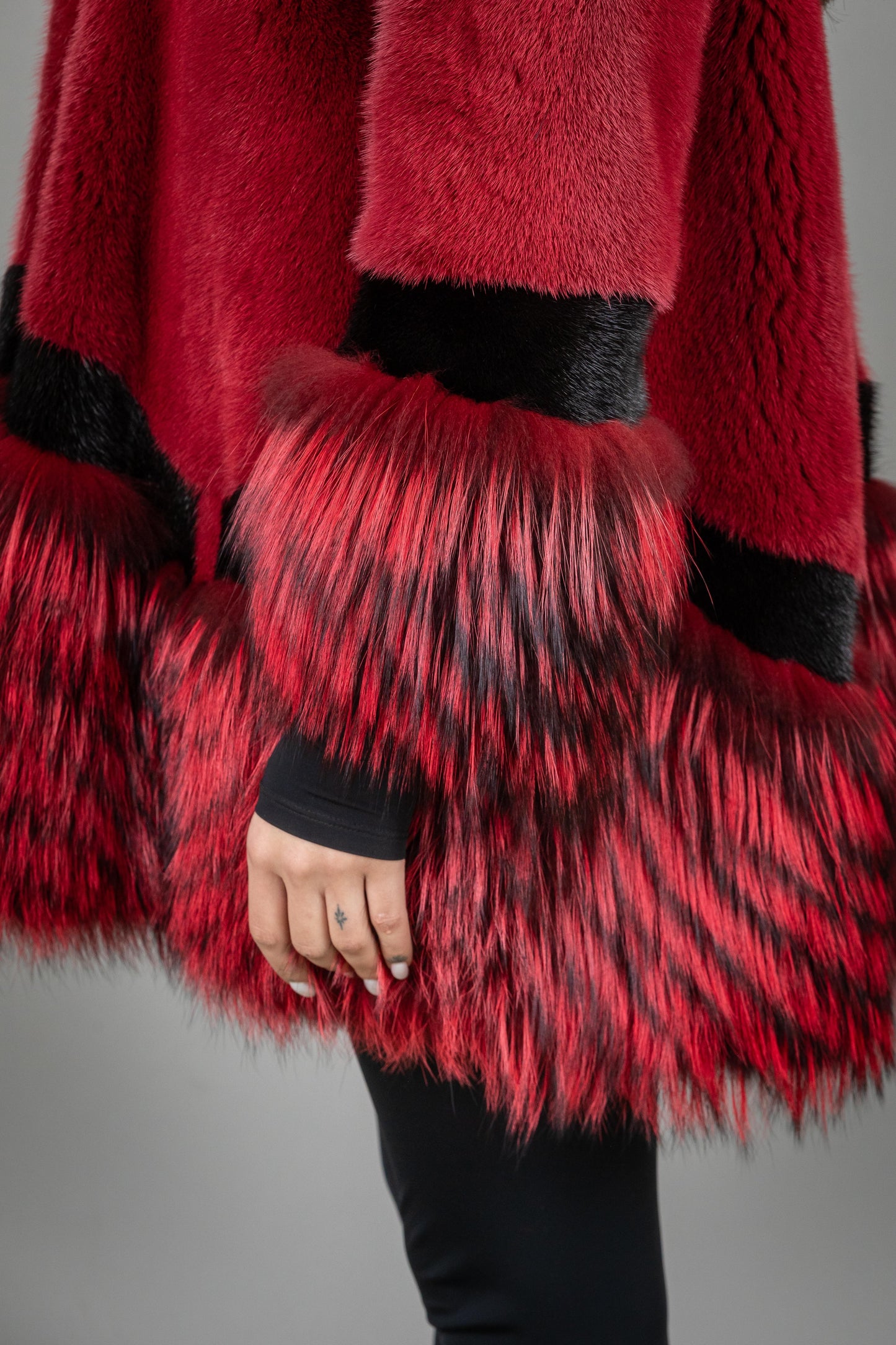 Full Mink With Fox Fur Coat