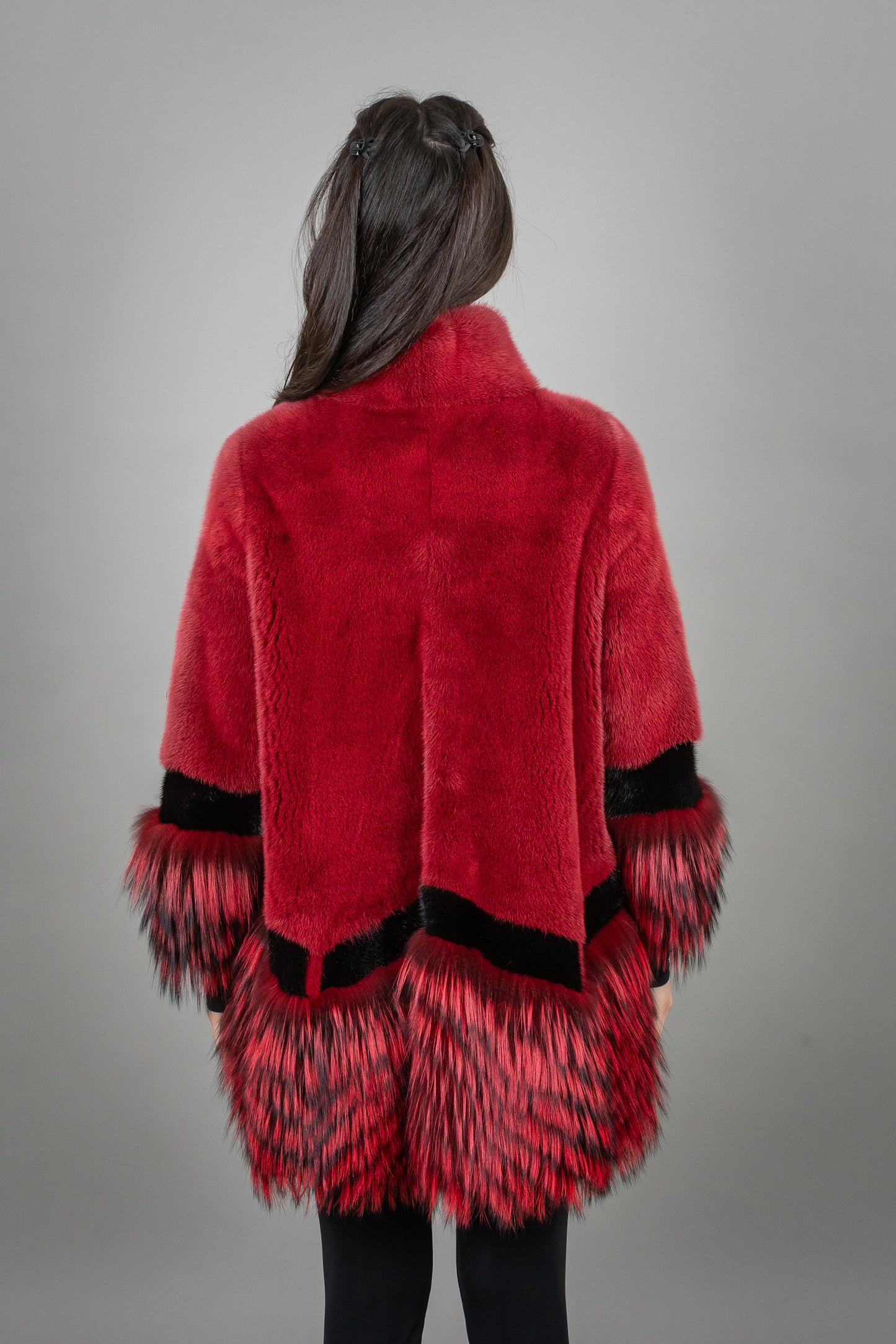 Full Mink With Fox Fur Coat
