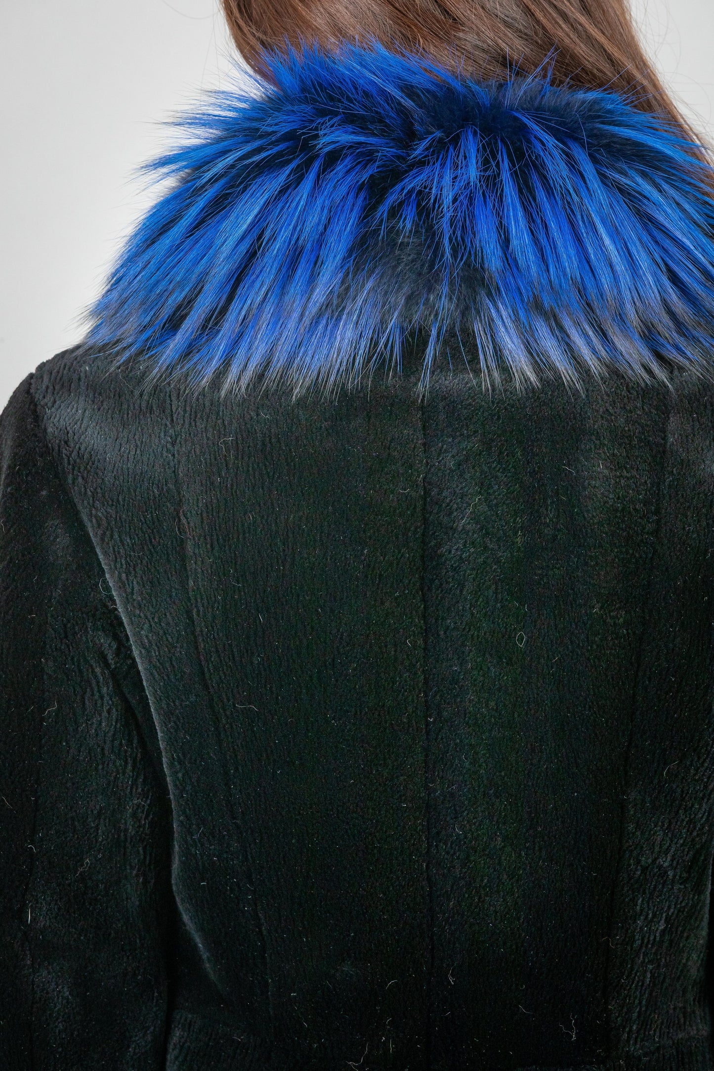 Full Sheared Mink Fur Coat With Fox Detailes