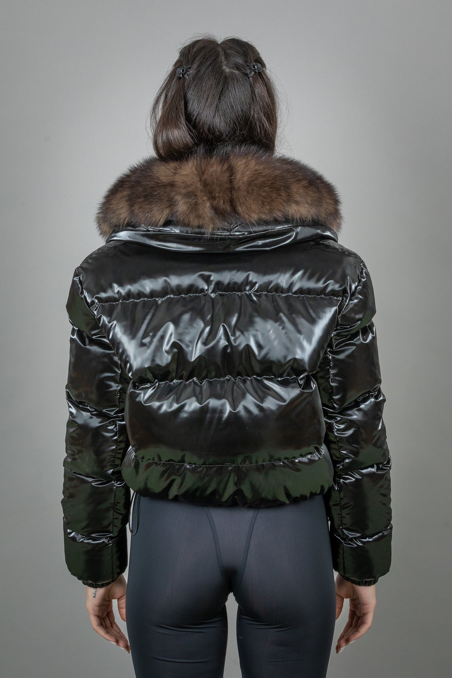 Puffer Jacket With Removable Fox Hoodie