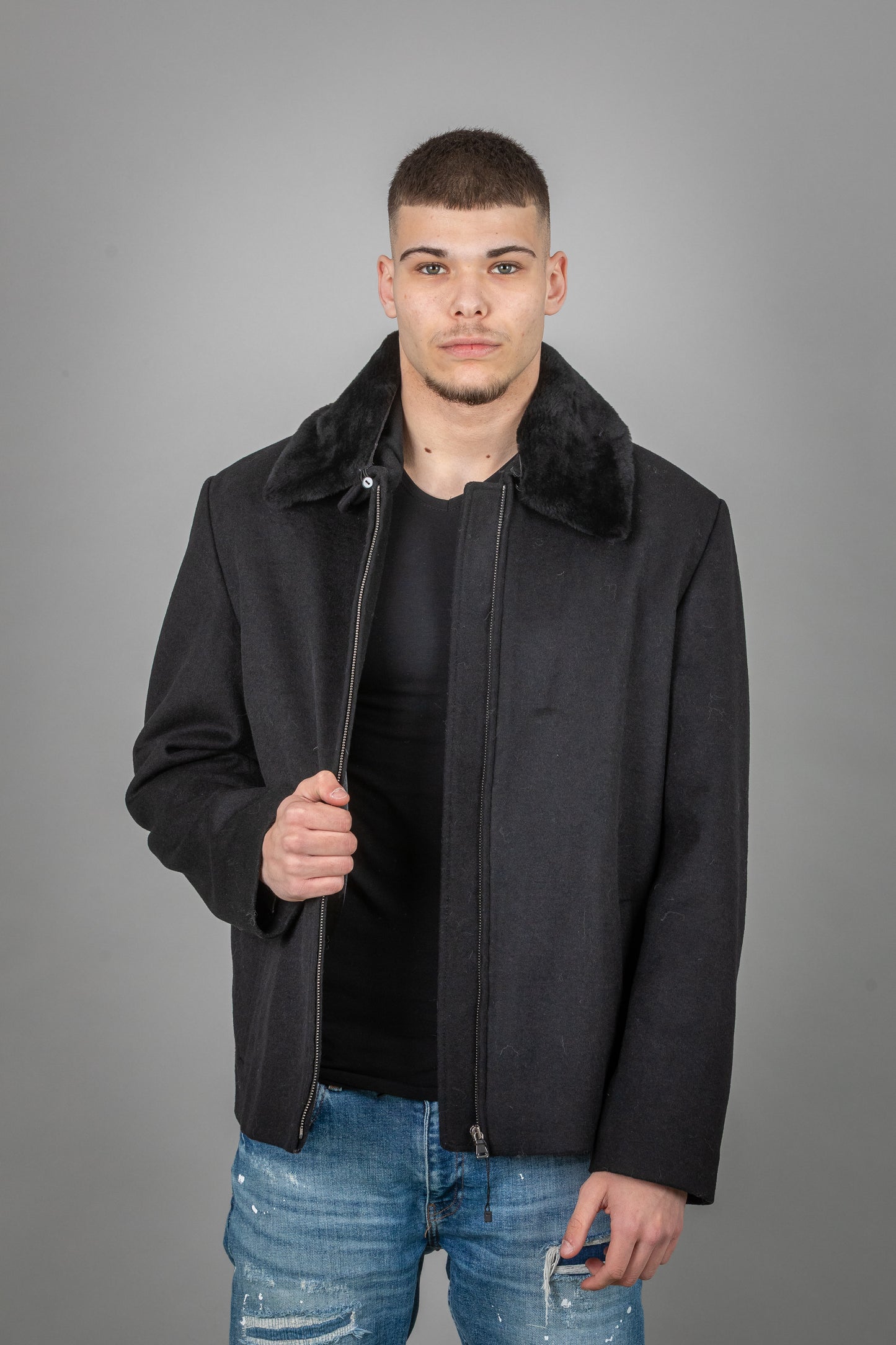 Cashmere Jacket With Wool