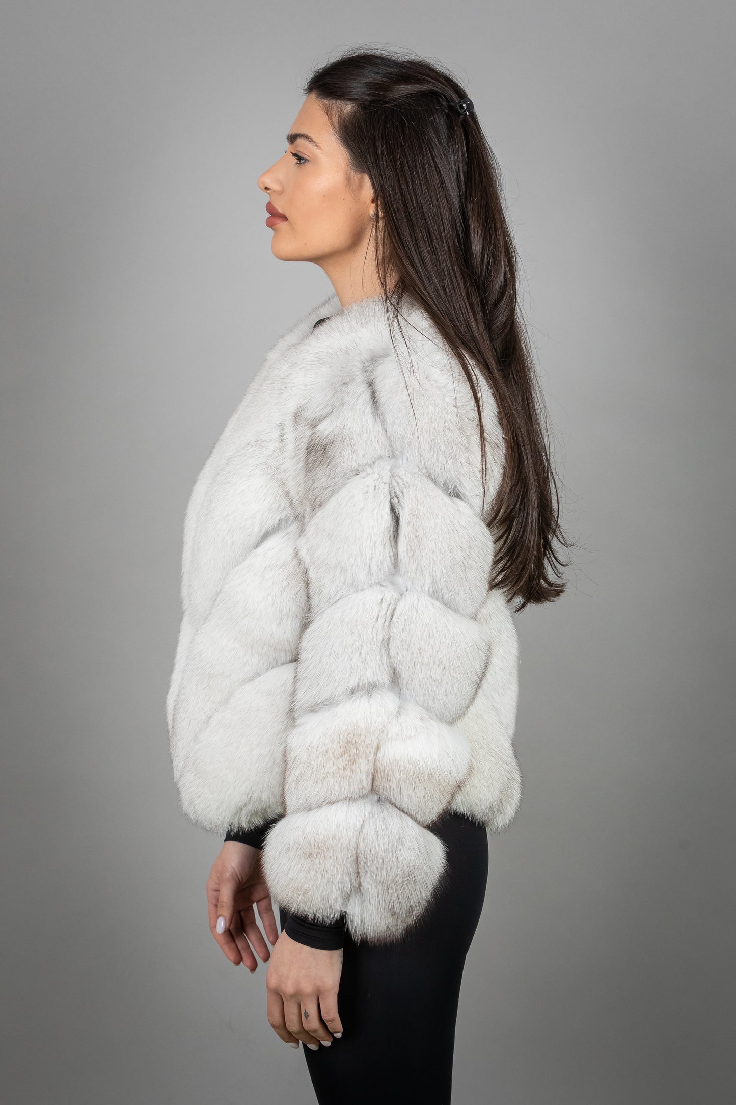 Fox Fur Coat With Removable Sleeves