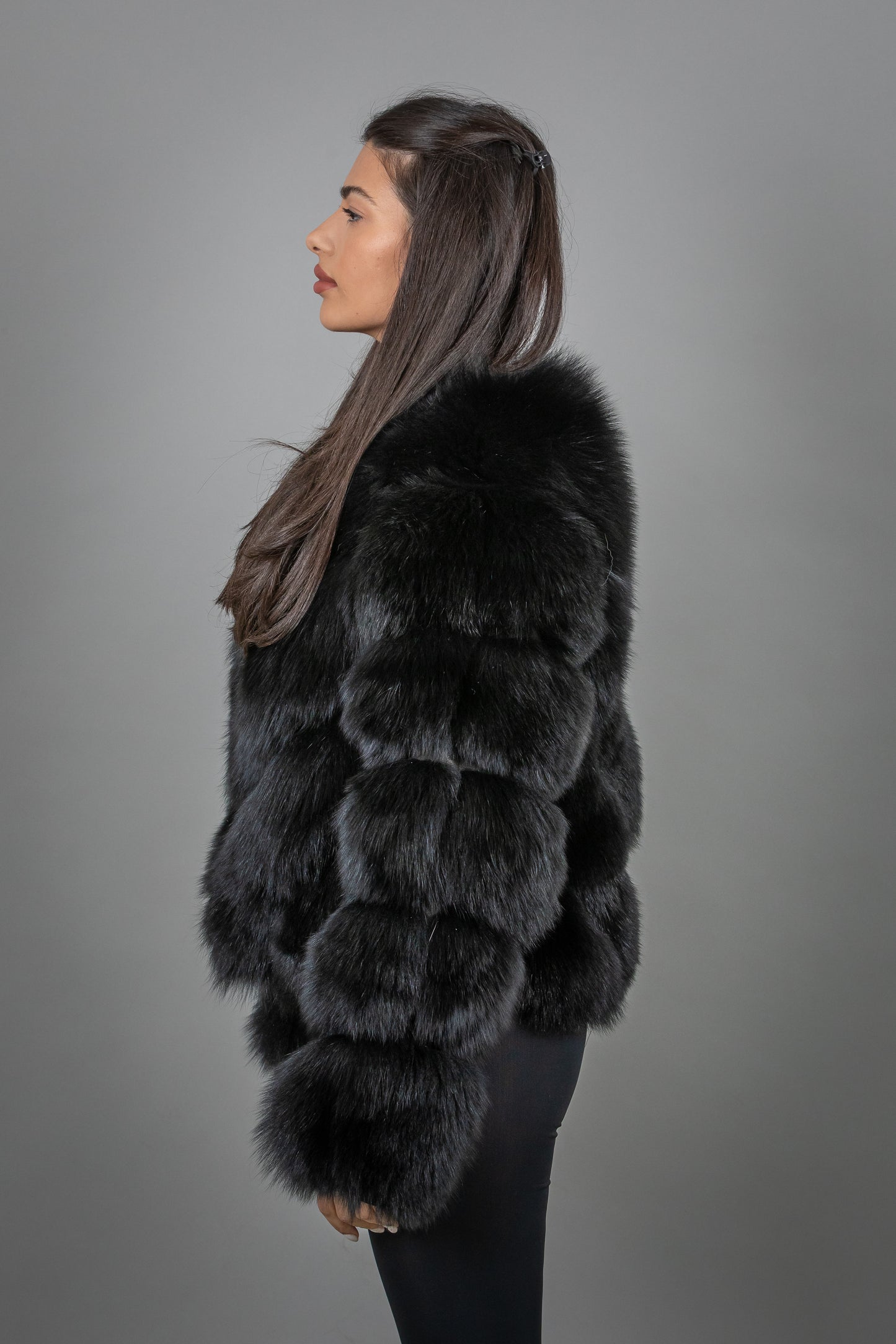 Fox Fur Coat With Removable Sleeves