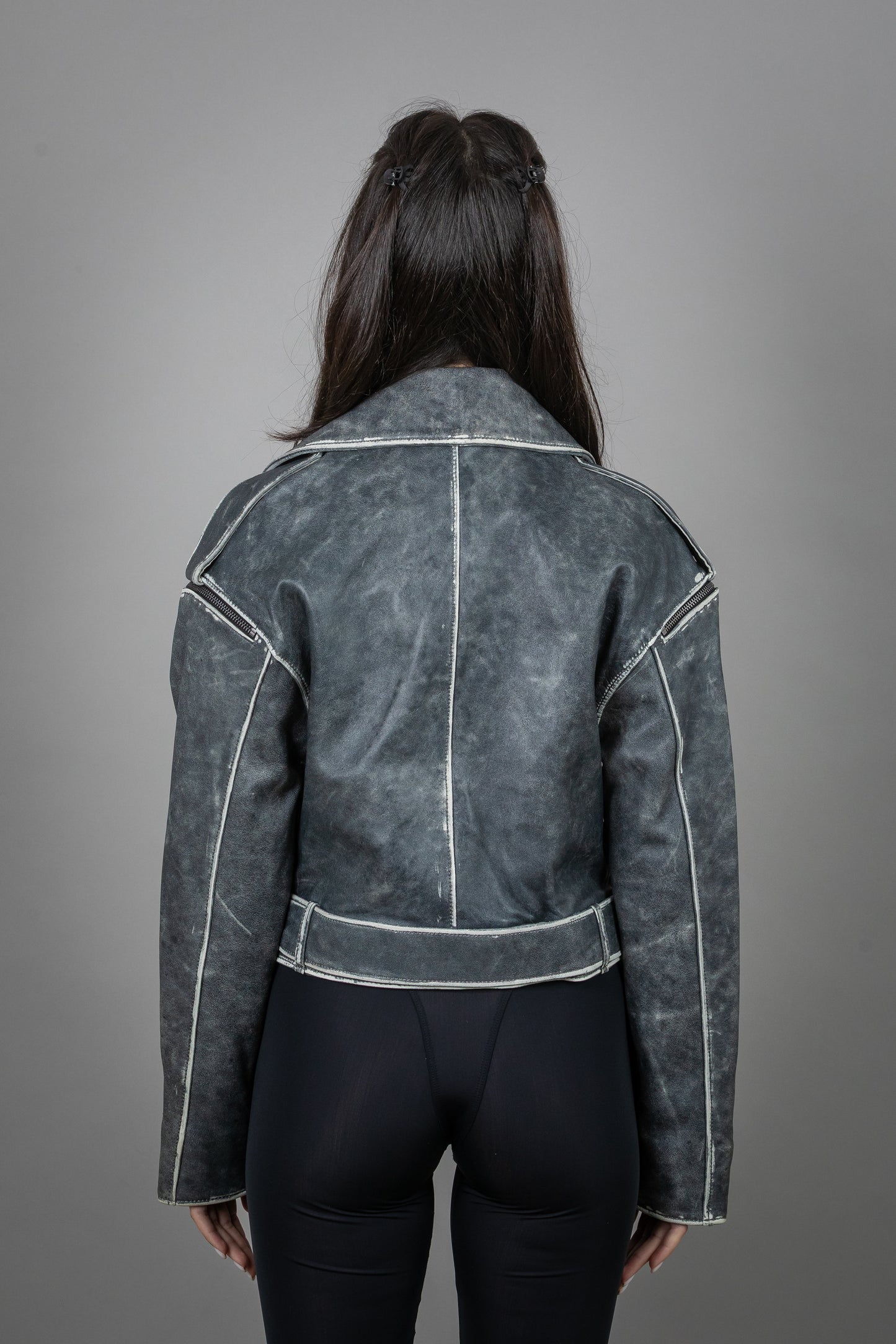 Calf Leather Oversized Leather Jacket