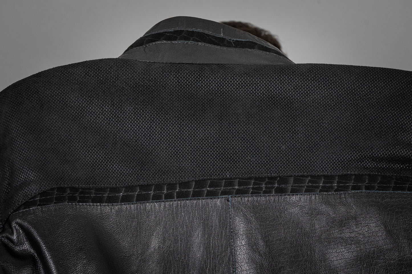 Calf And Pressed Leather Jacket