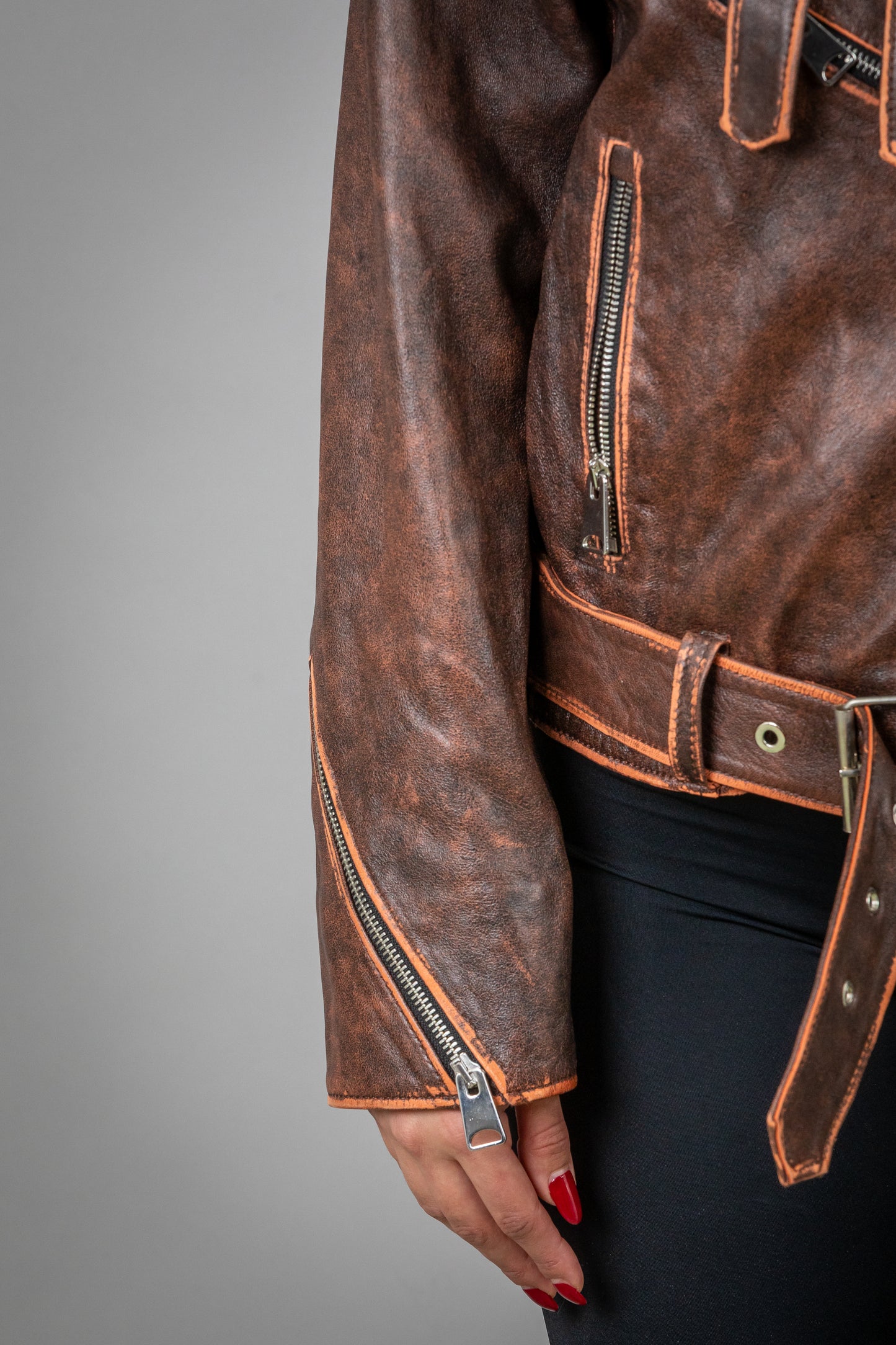 Oversized Calf Leather Jacket