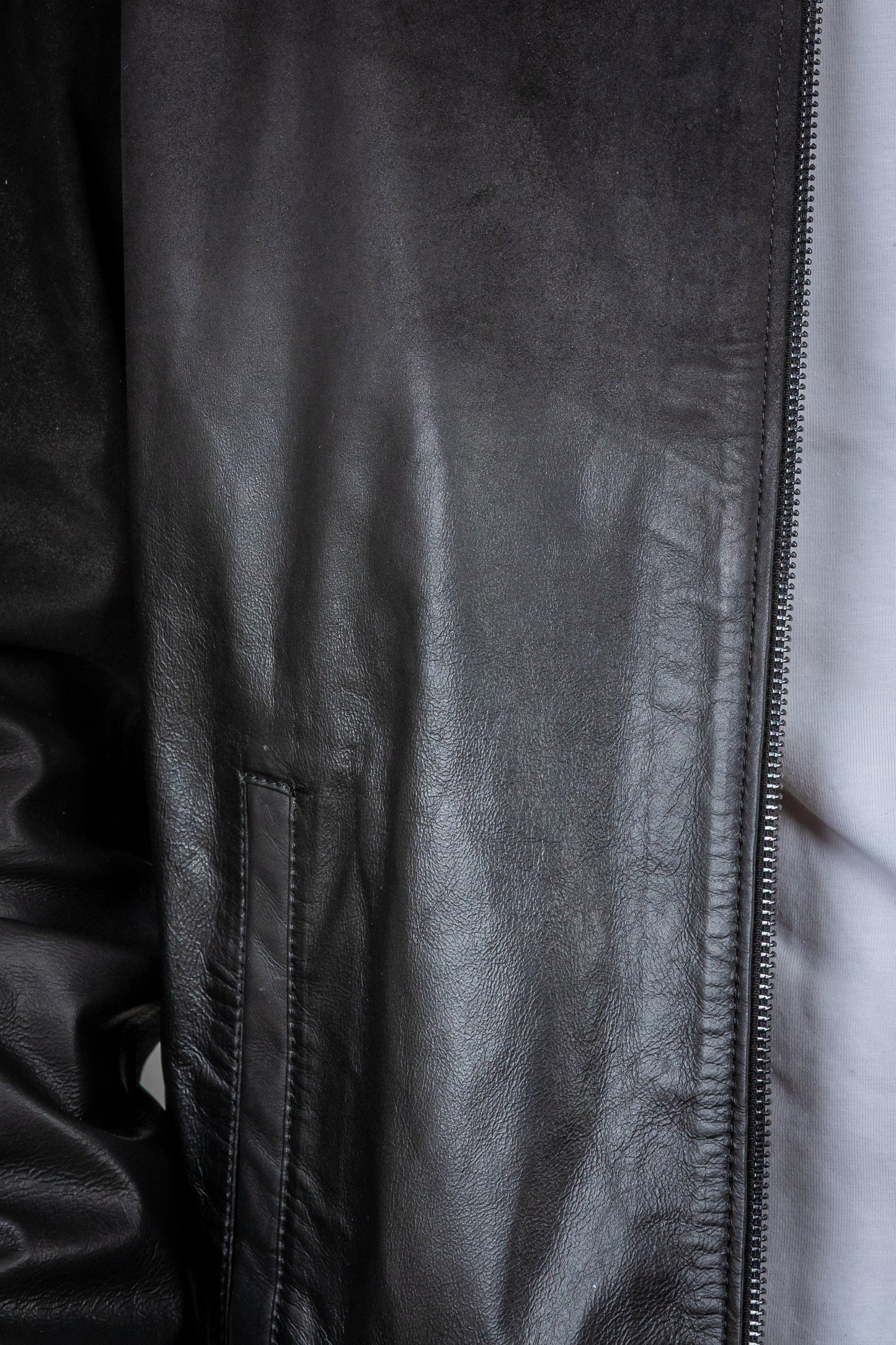 Calf Leather Jacket Fading From Suede to Normal Leather