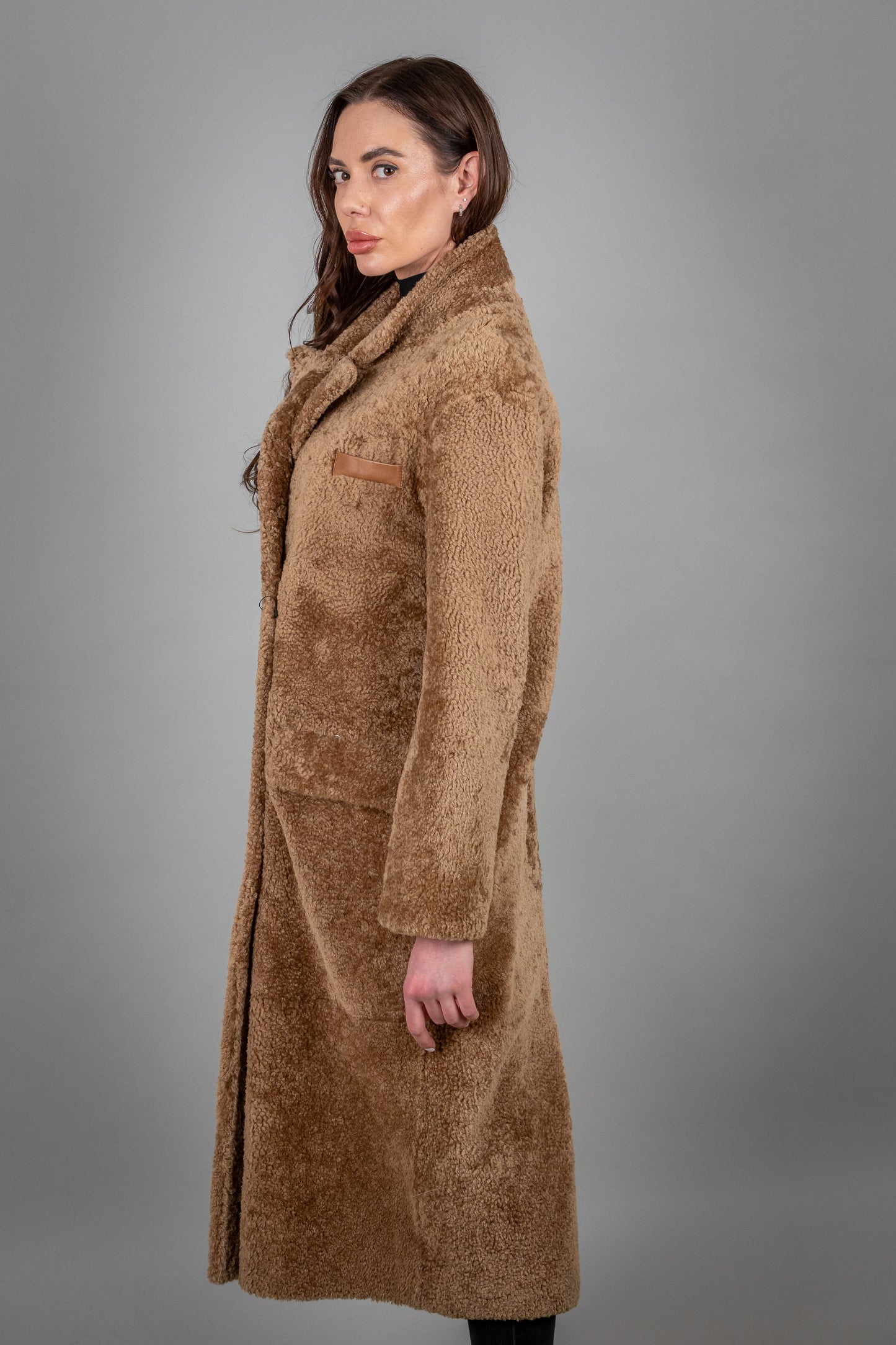 Astrakhan Leather Coat