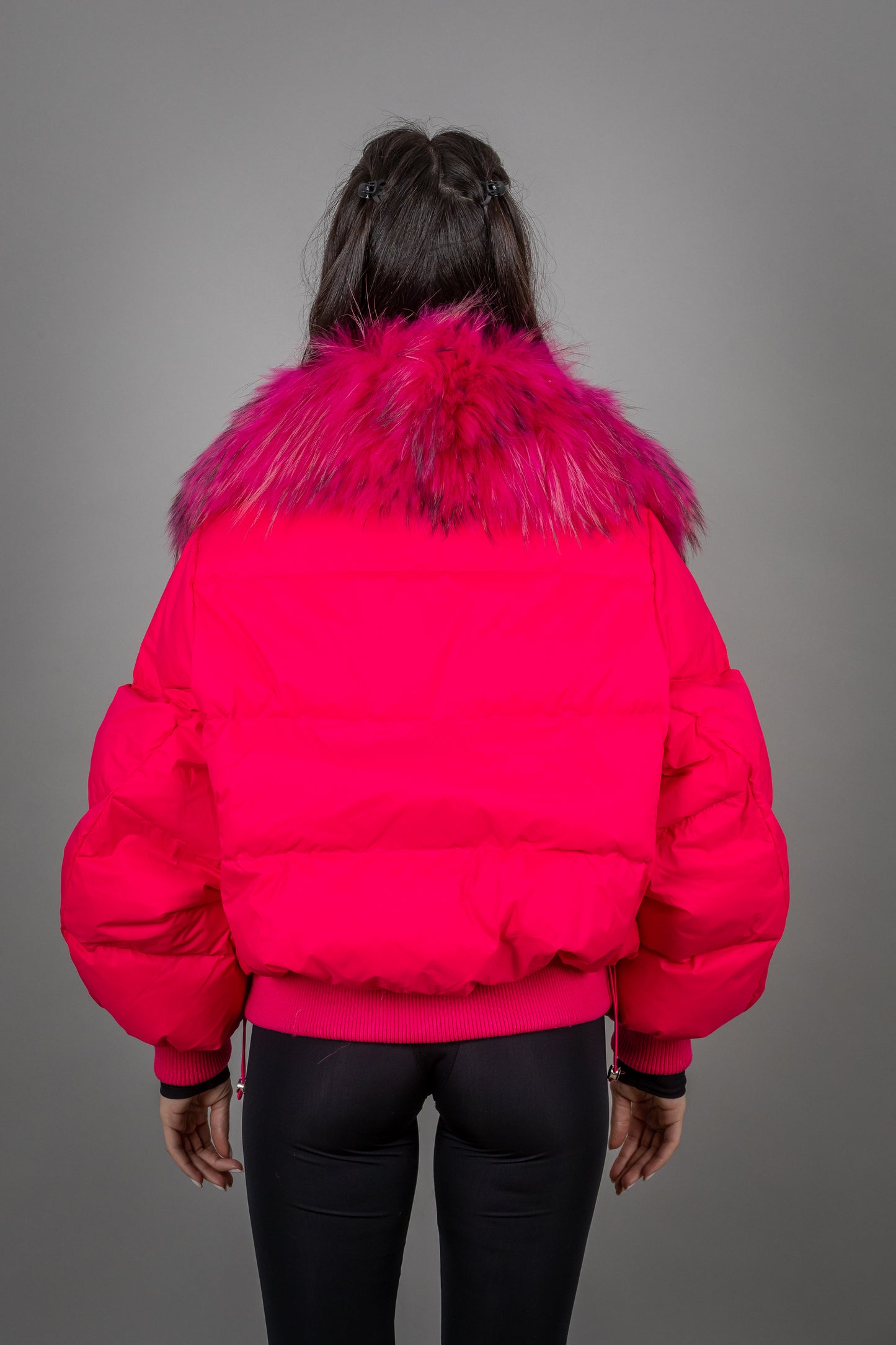 Puffer Jacket With Fox Fur