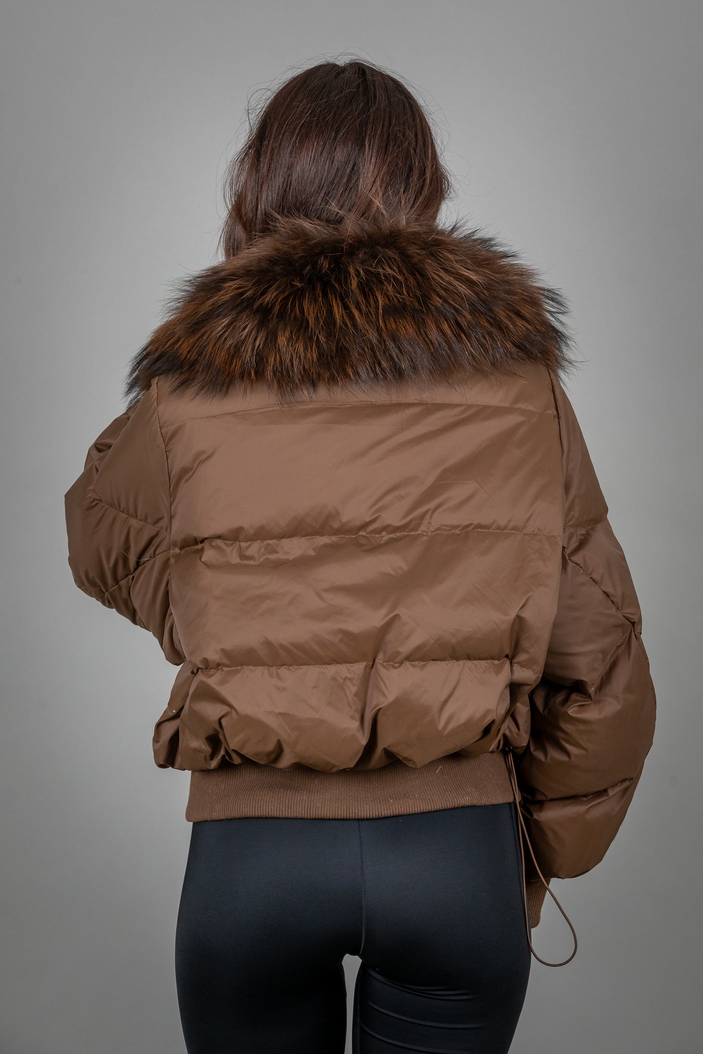 Puffer Jacket With Fox Fur