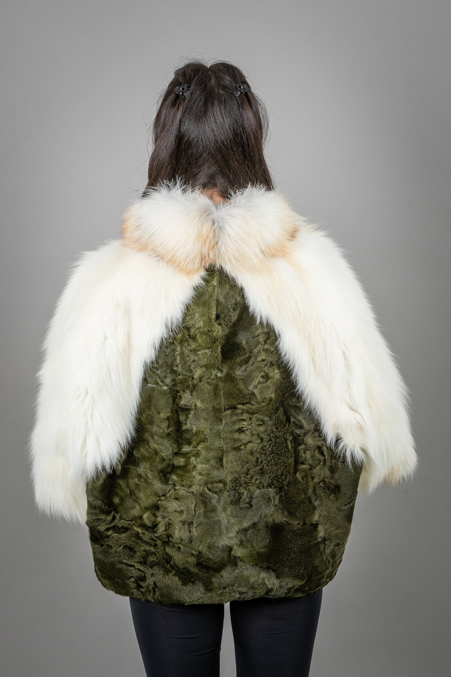 Astrakhan Coat With Fox Fur Sleeves