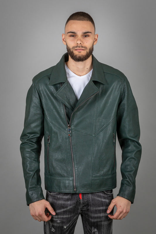 Green Calf Leather Jacket