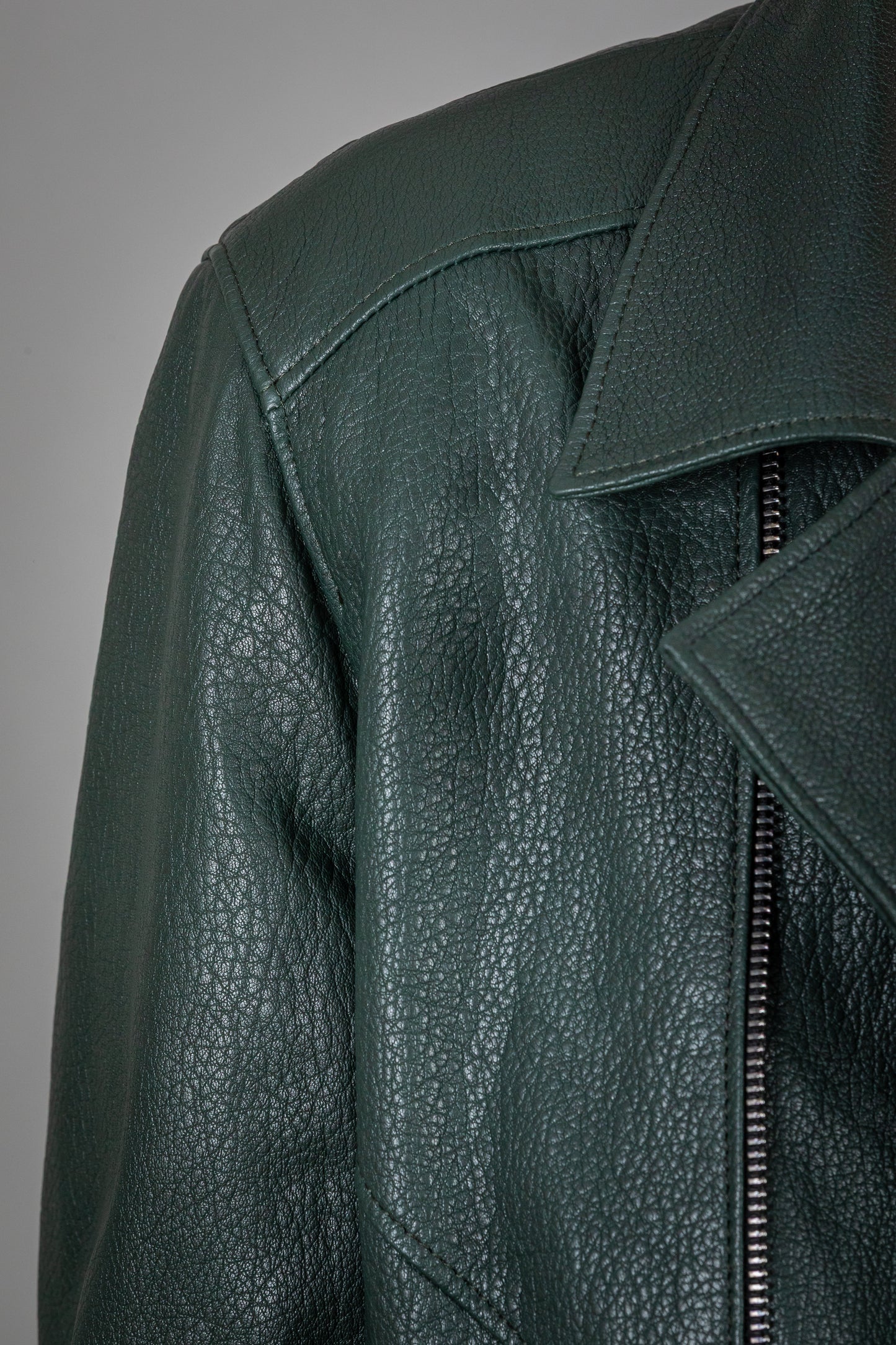 Green Calf Leather Jacket