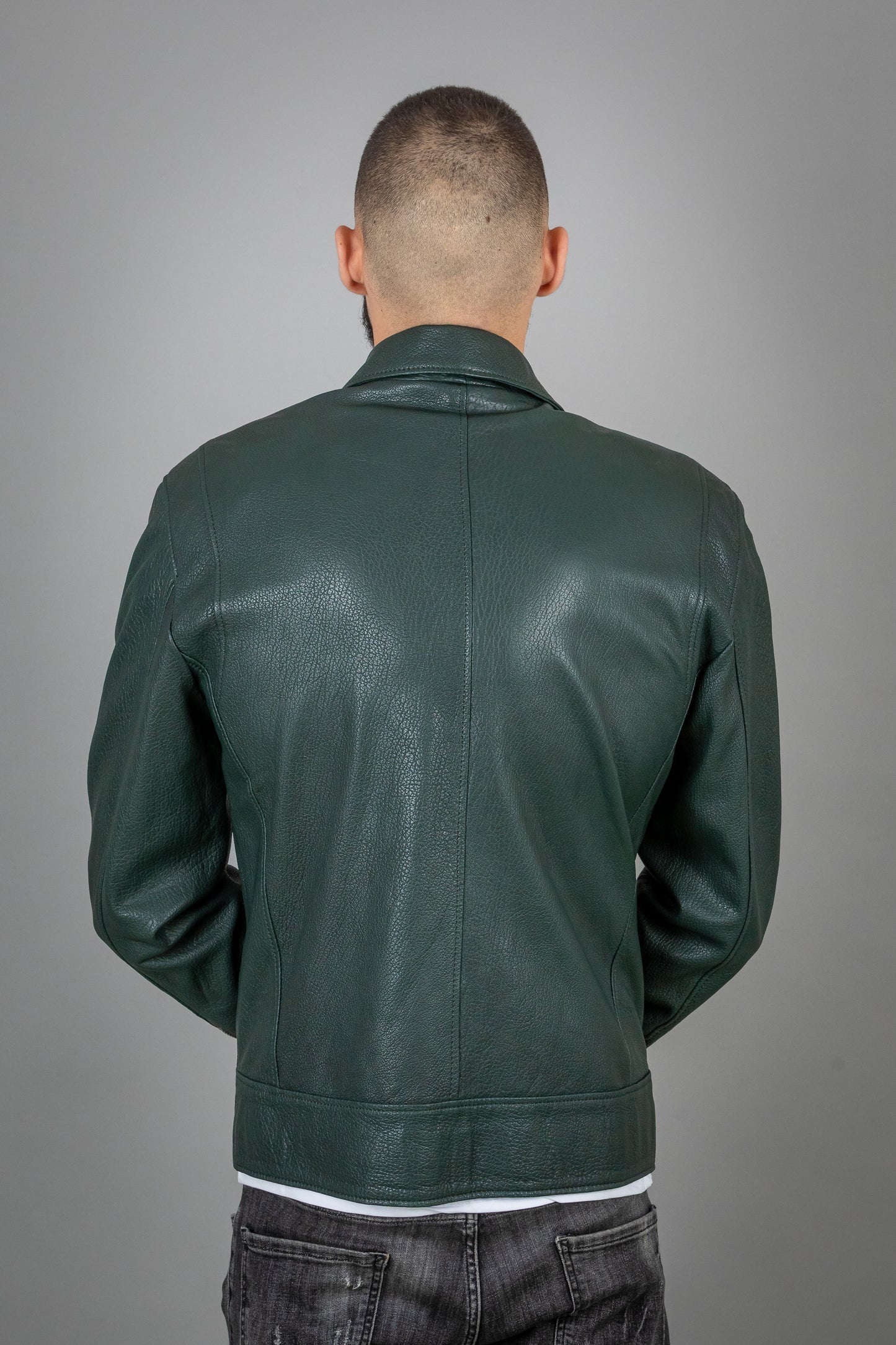 Green Calf Leather Jacket
