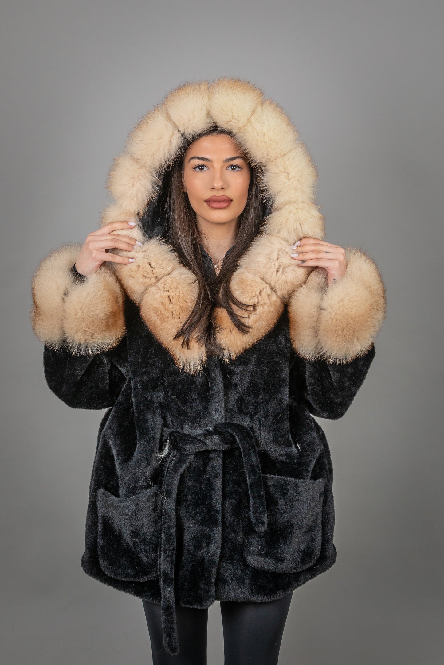 Alcantara Fox Fur Coat