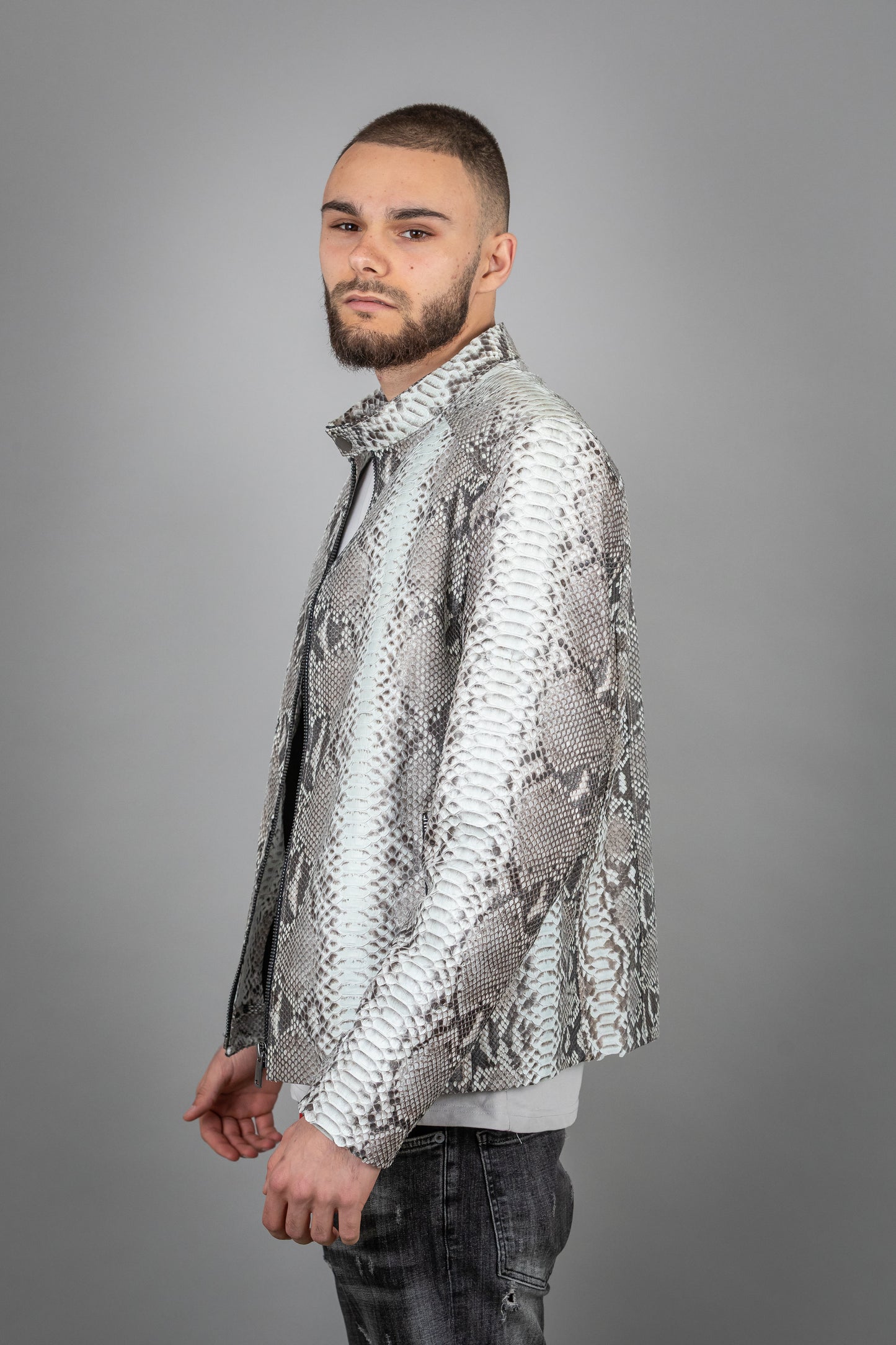 Python Leather Jacket