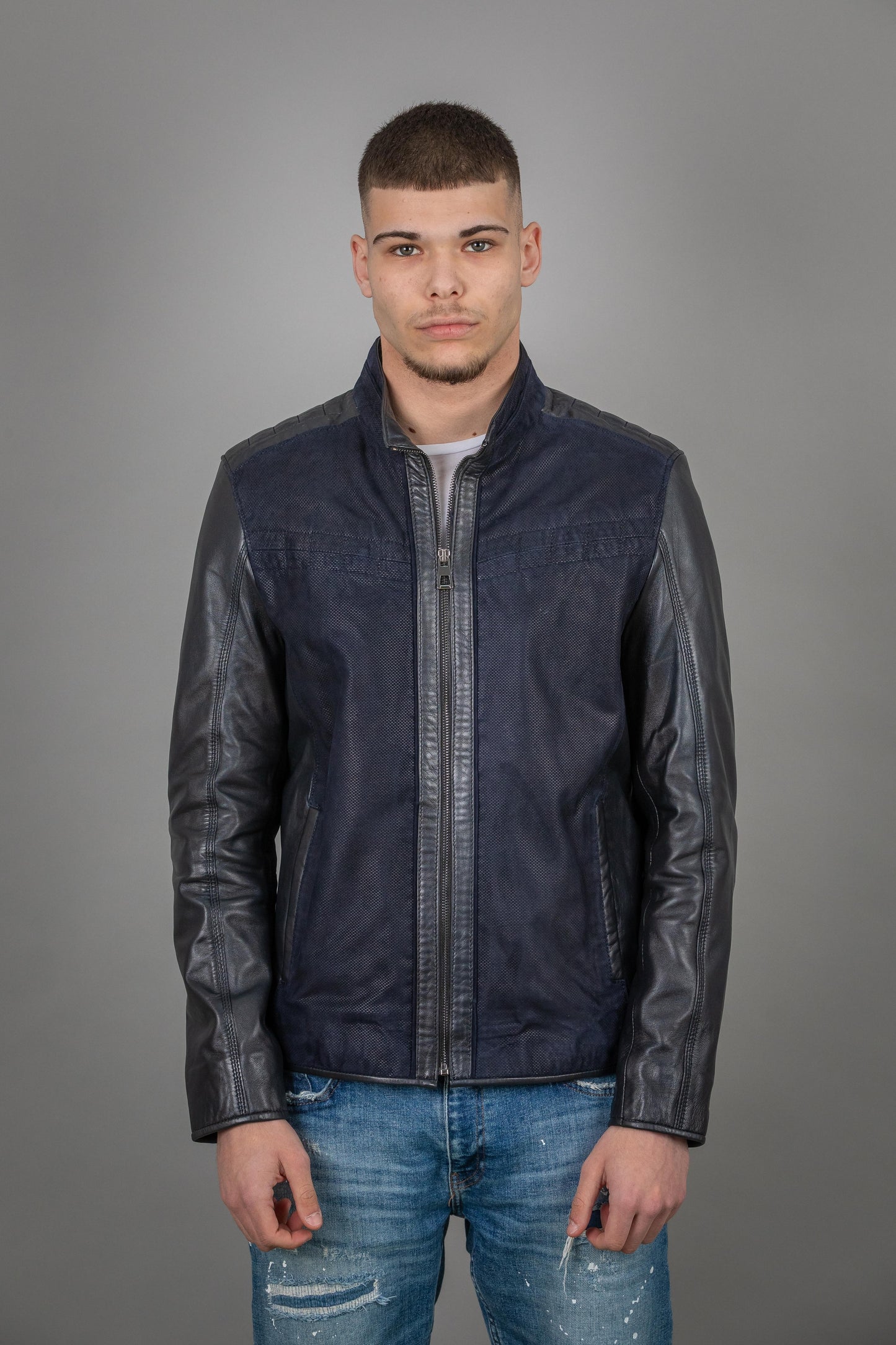 Pressed Calf Leather Jacket