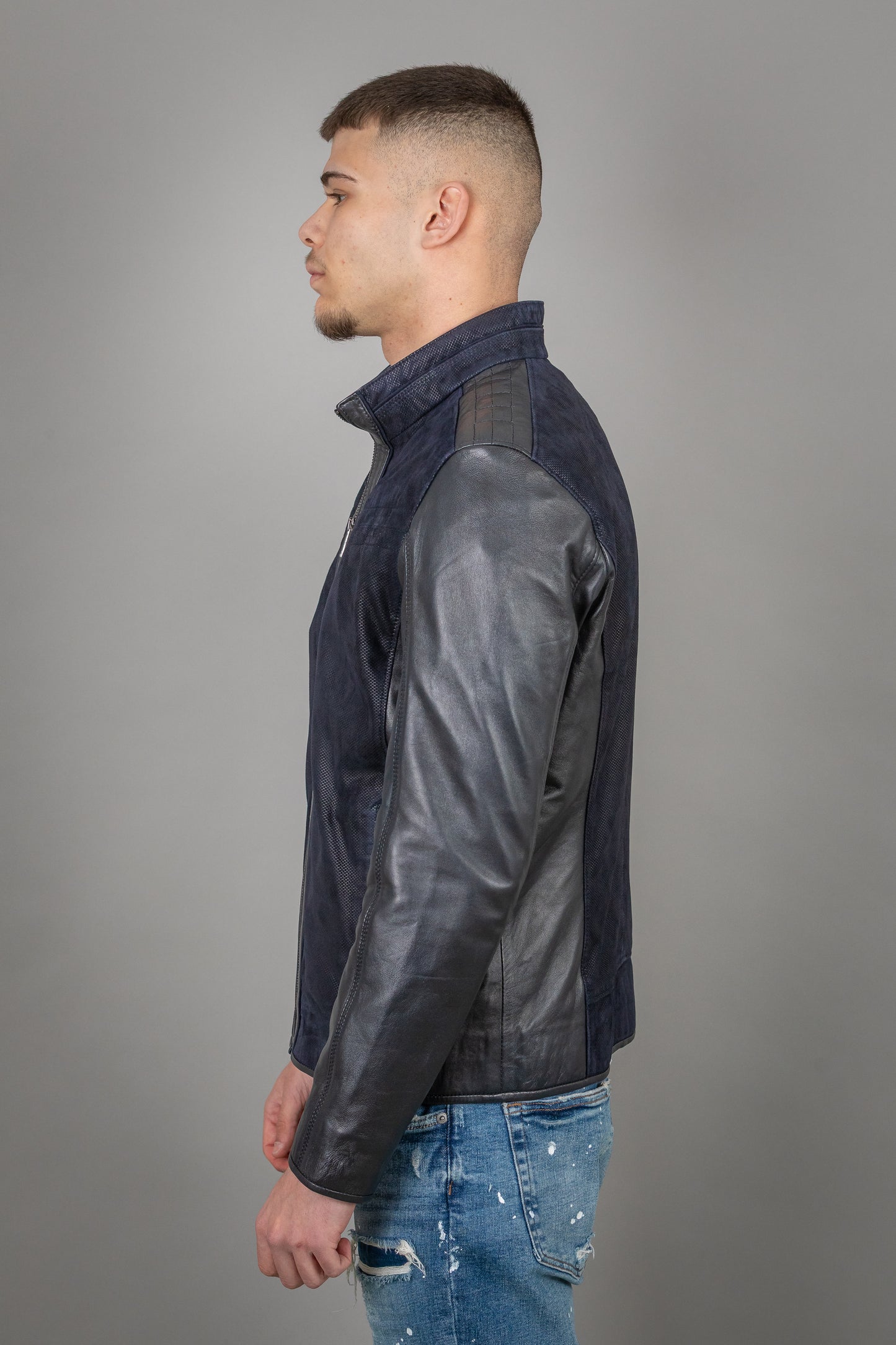 Pressed Calf Leather Jacket
