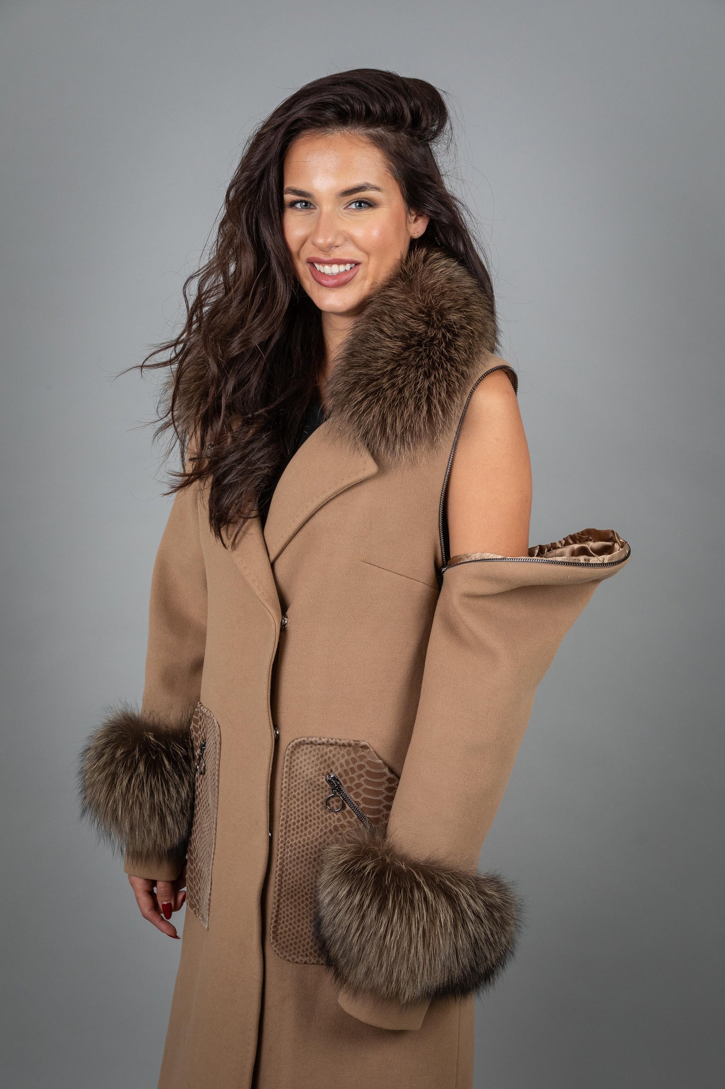 Cashmere With Fox Fur