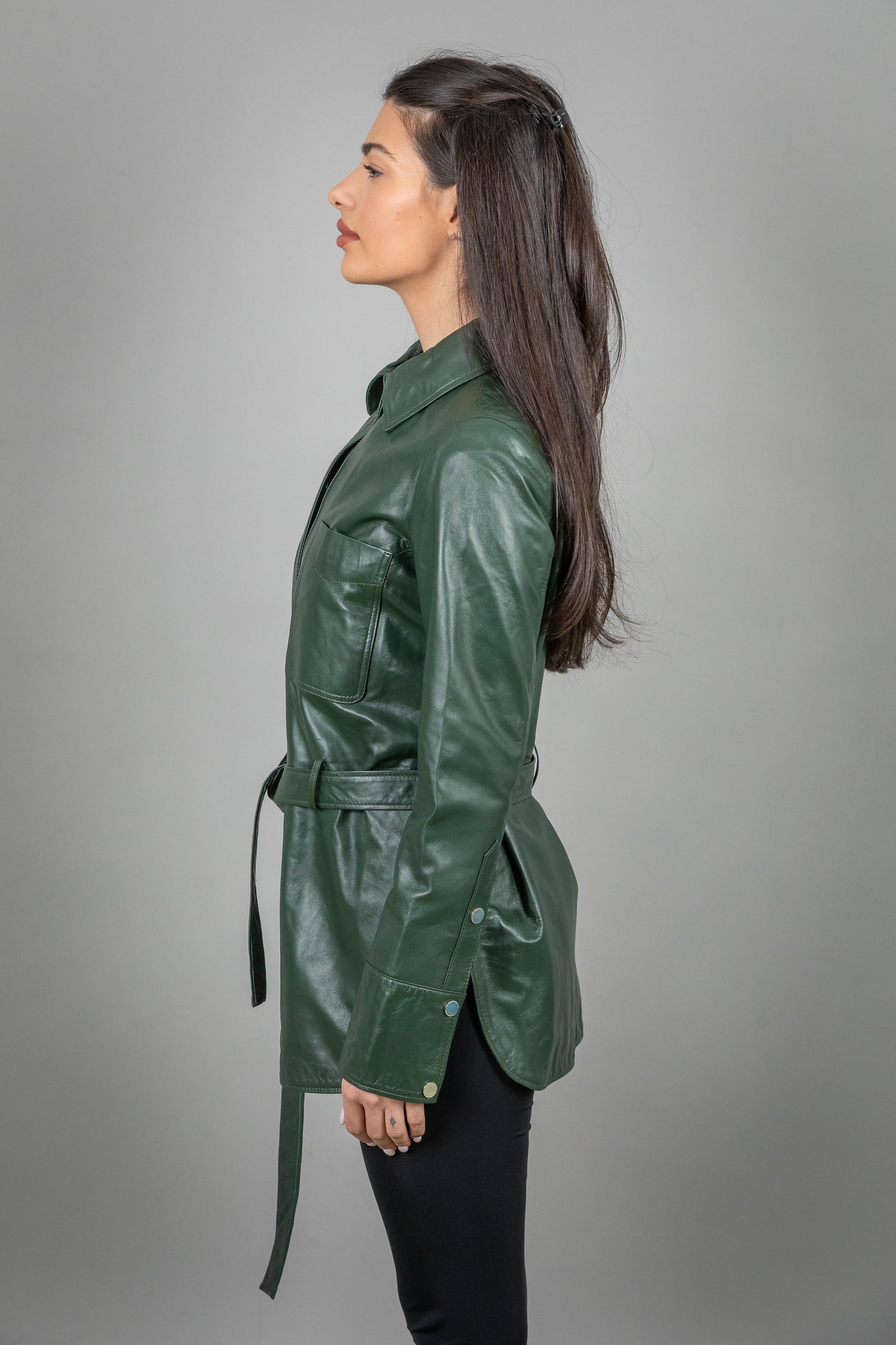 Lamb Leather Shirt Jacket