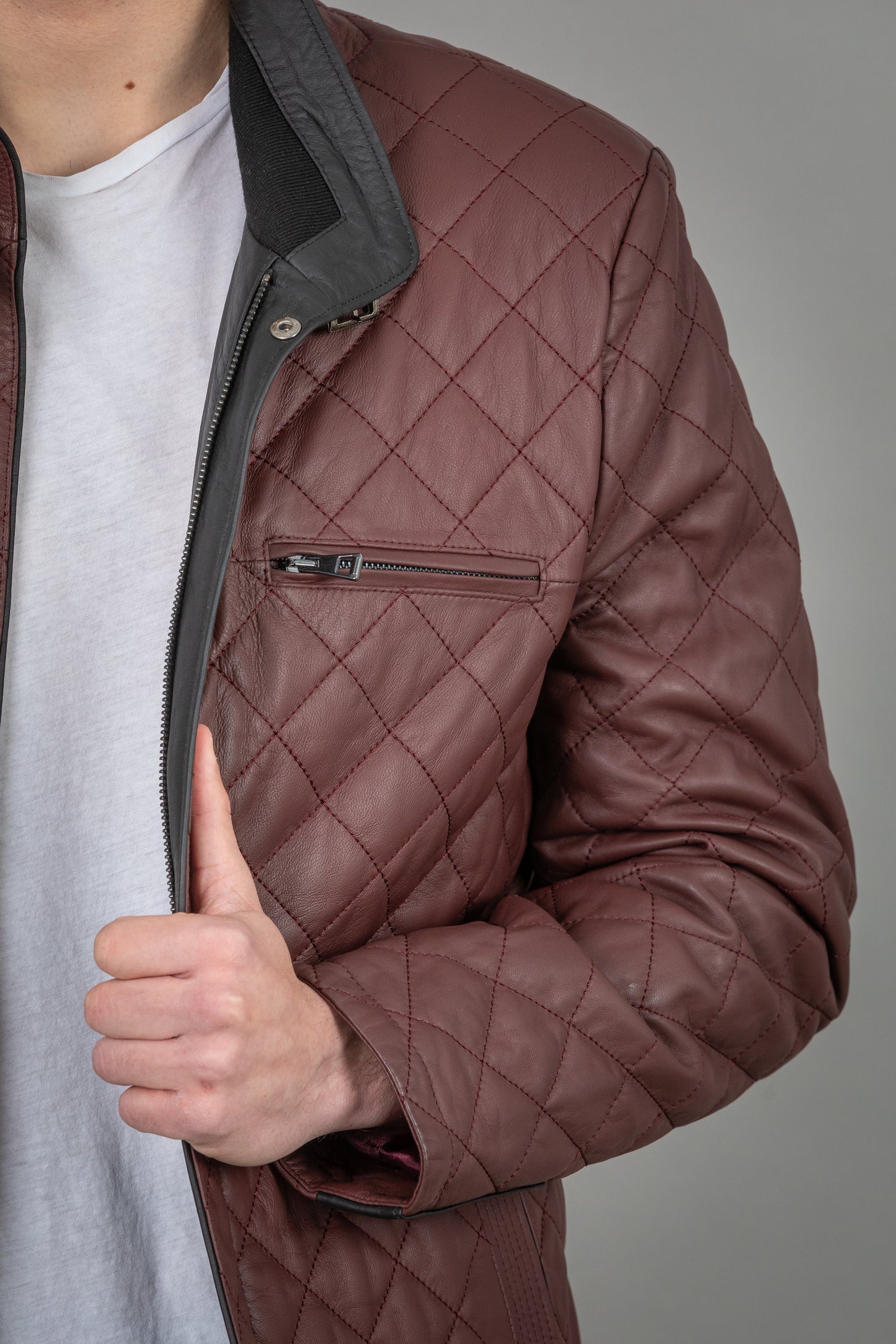 Lamb Burgundy Leather Jacket