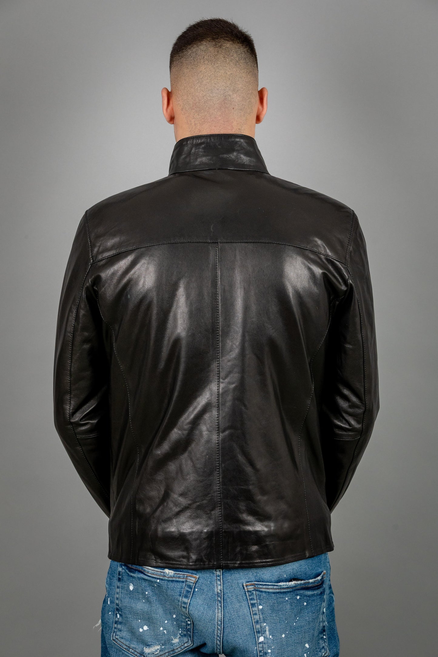 Calf Leather Jacket With Suede Elements