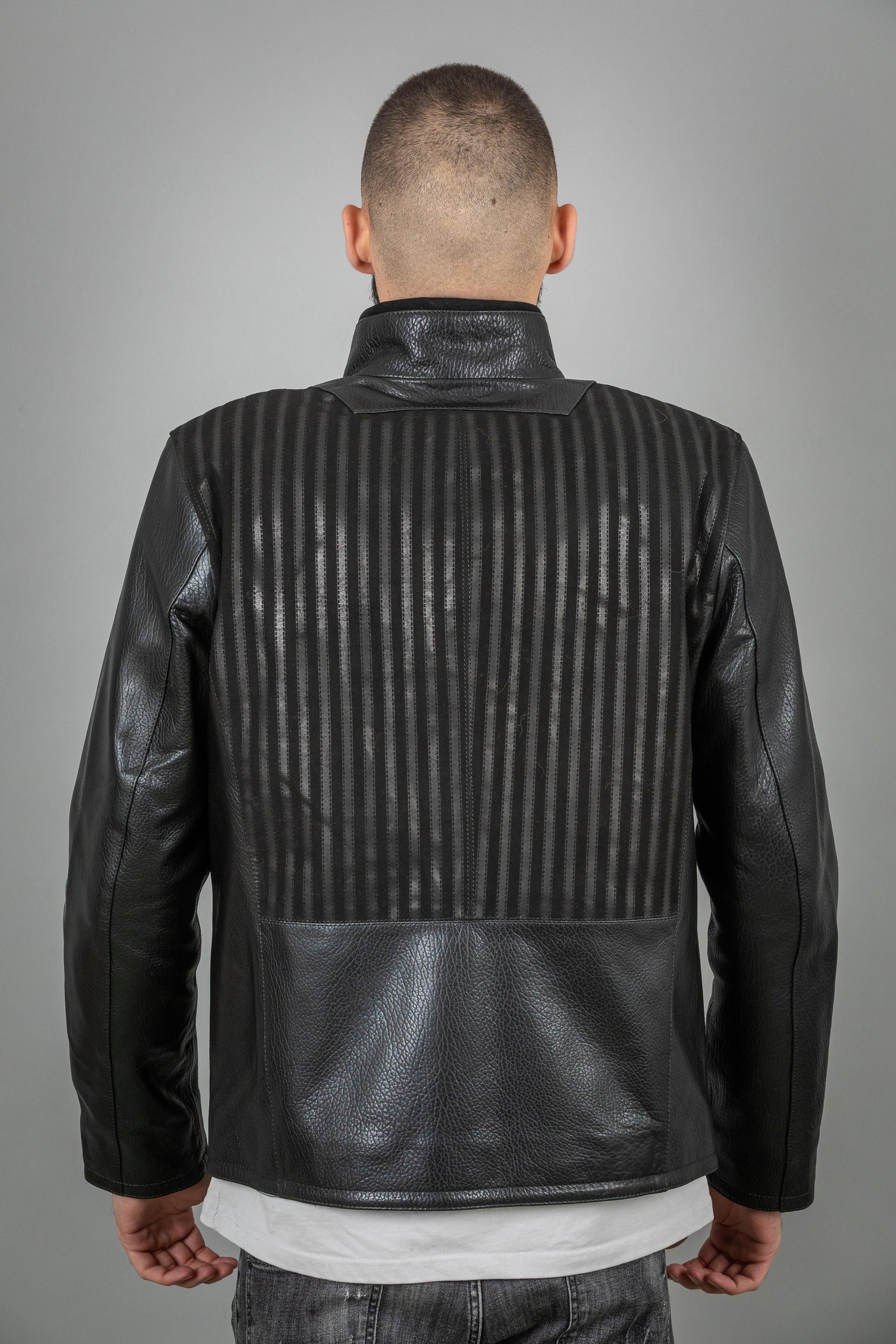 Calf Leather Jacket With Suede Elements