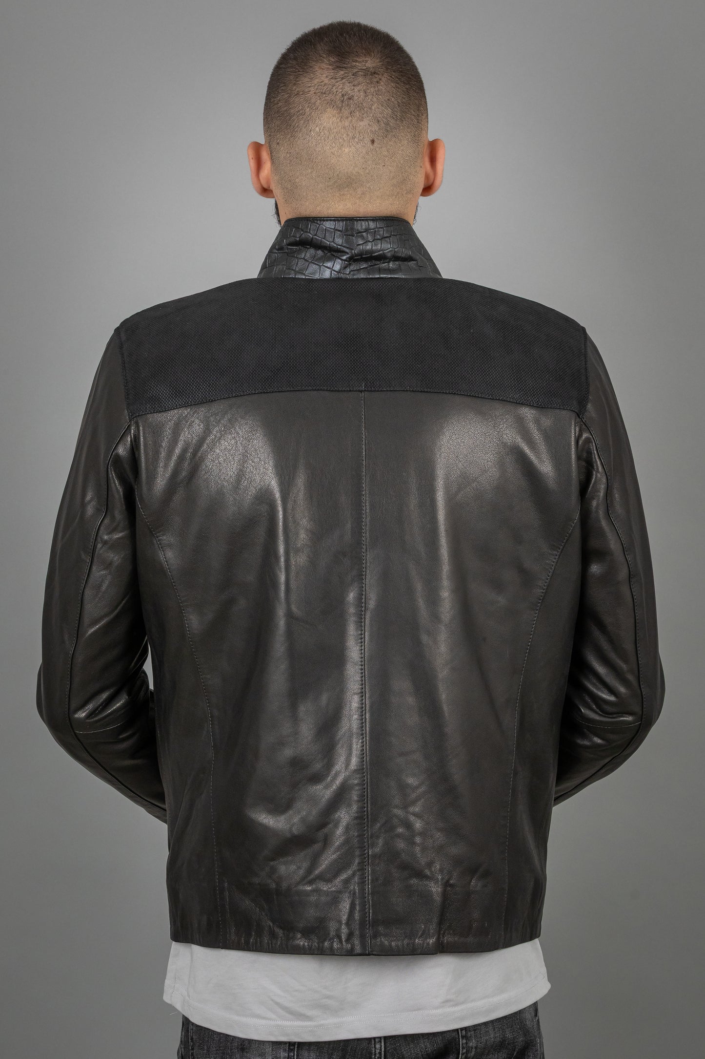 Pressed and Upper Calf Leather Jacket