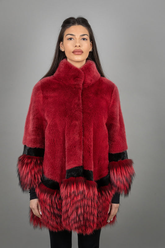 Full Mink With Fox Fur Coat