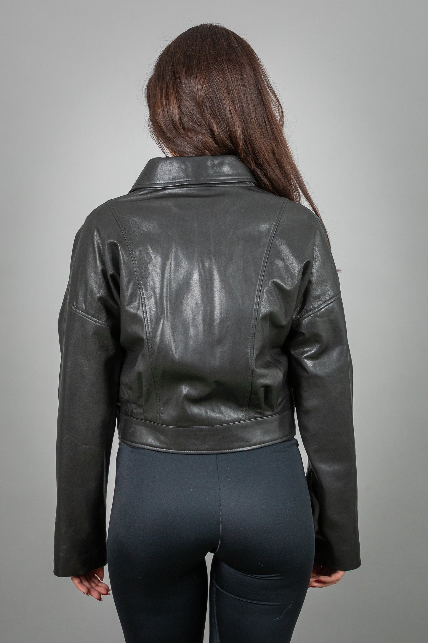 Calf Leather Oversized Jacket