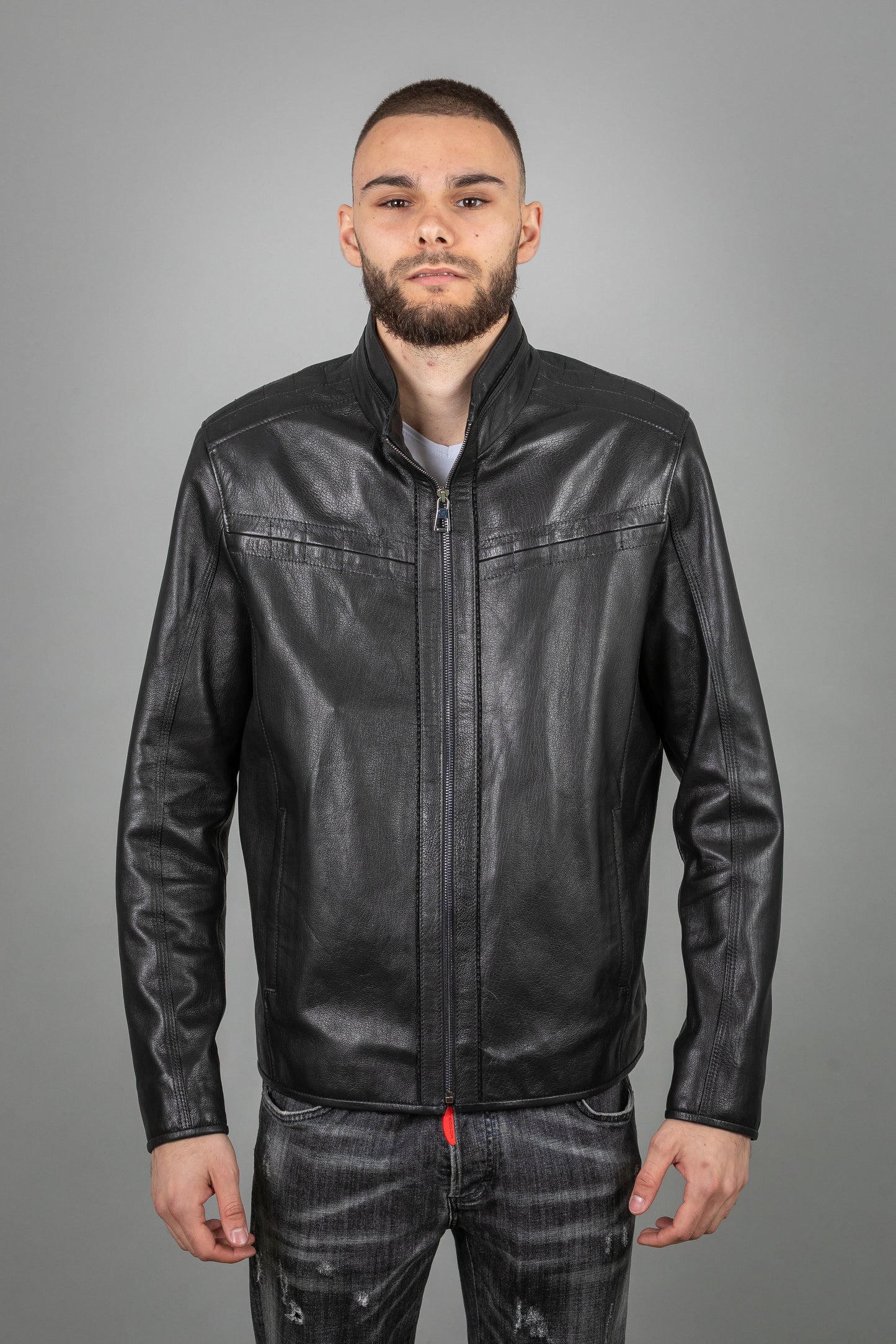 Slim Fit Lamb Leather Jacket