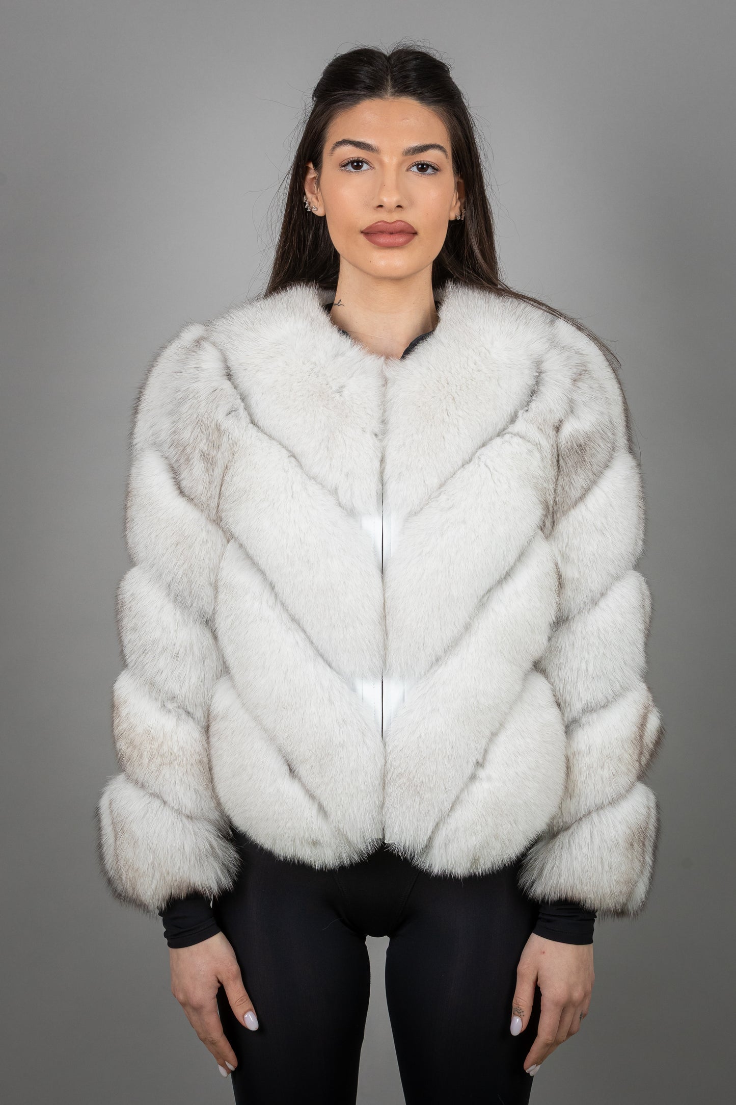 Fox Fur Coat With Removable Sleeves