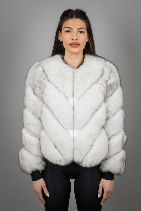 Fox Fur Coat With Removable Sleeves