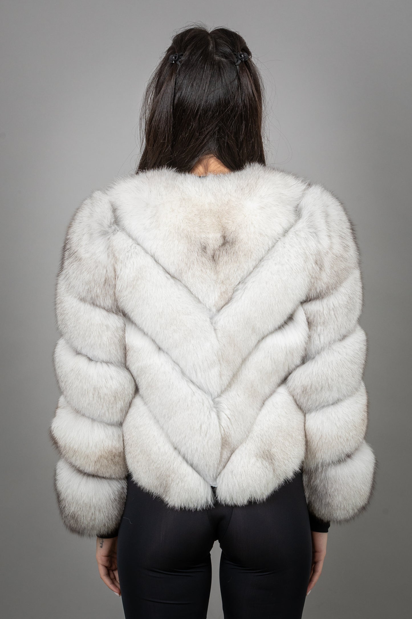 Fox Fur Coat With Removable Sleeves